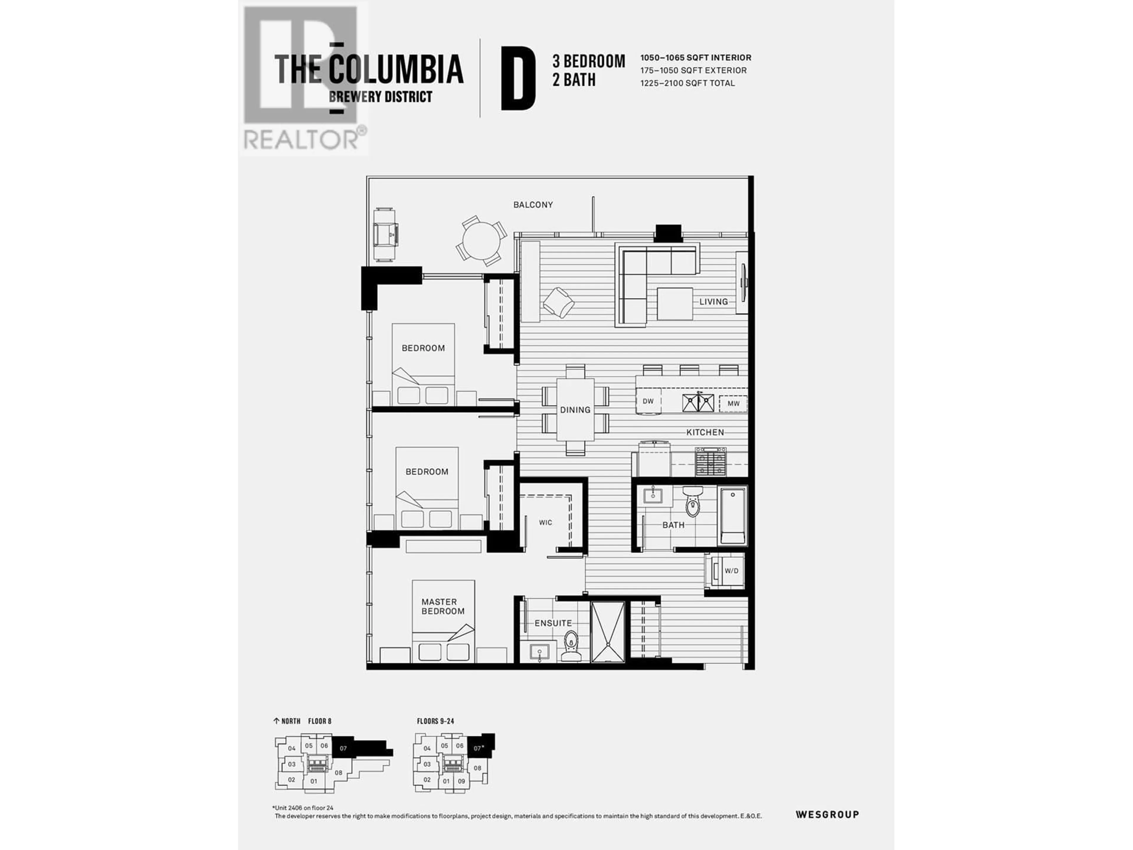 Floor plan for 1407 - 258 NELSON'S COURT, New Westminster British Columbia V3L0J9