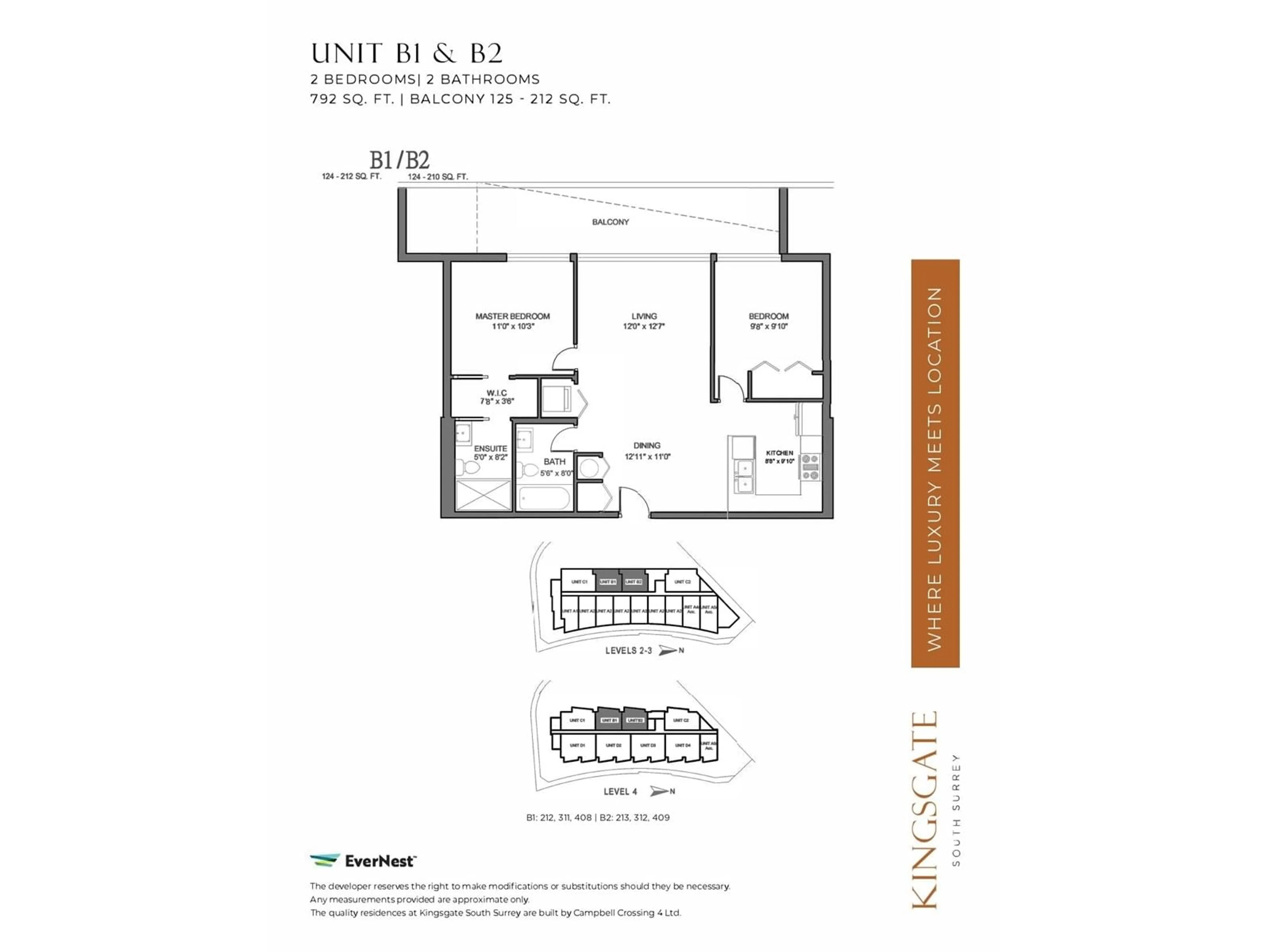 Floor plan for 311 - 2233 156 STREET, Surrey British Columbia V4A4V3