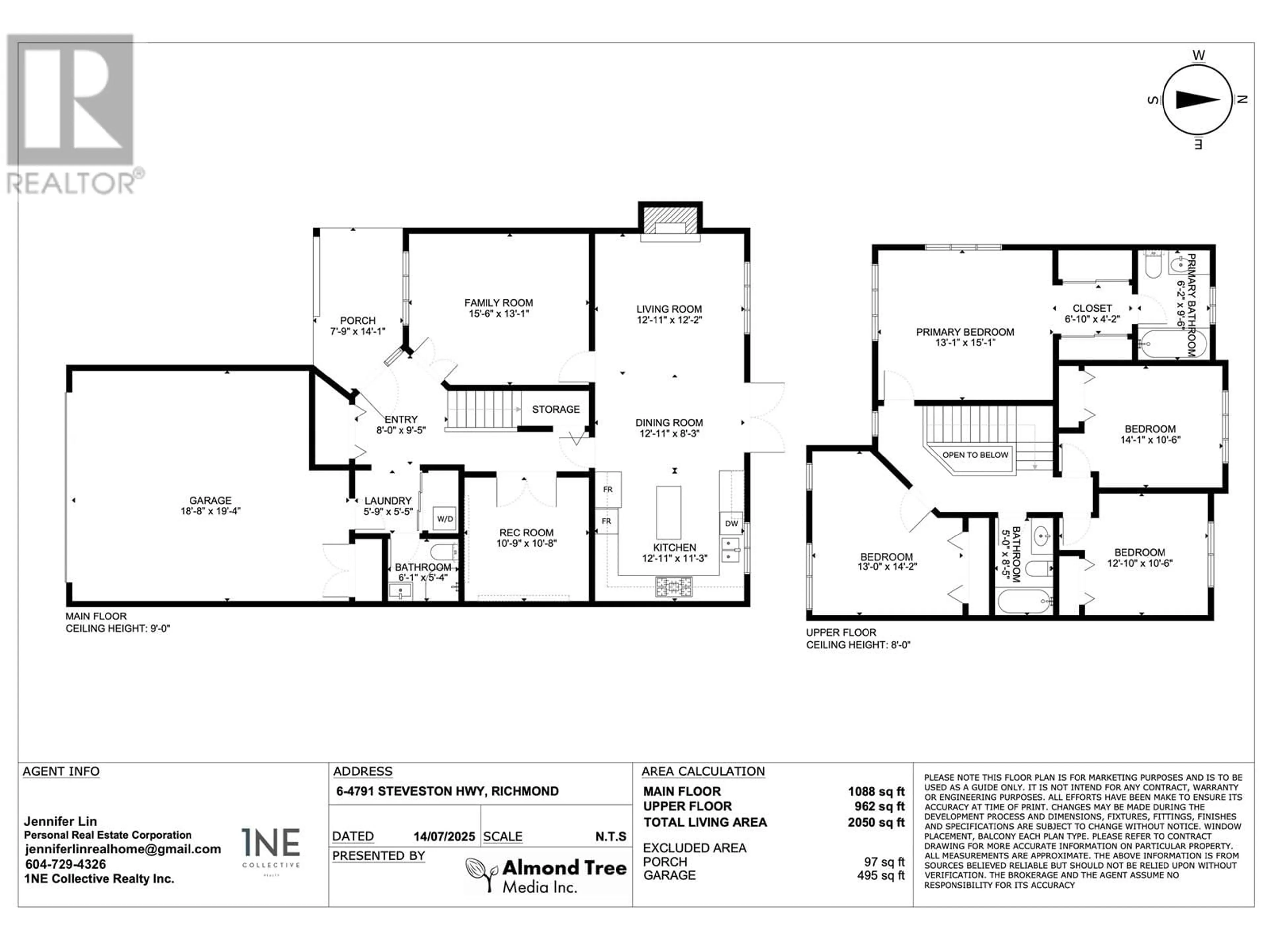Floor plan for #6 - 4791 STEVESTON HIGHWAY, Richmond British Columbia V7E2K4