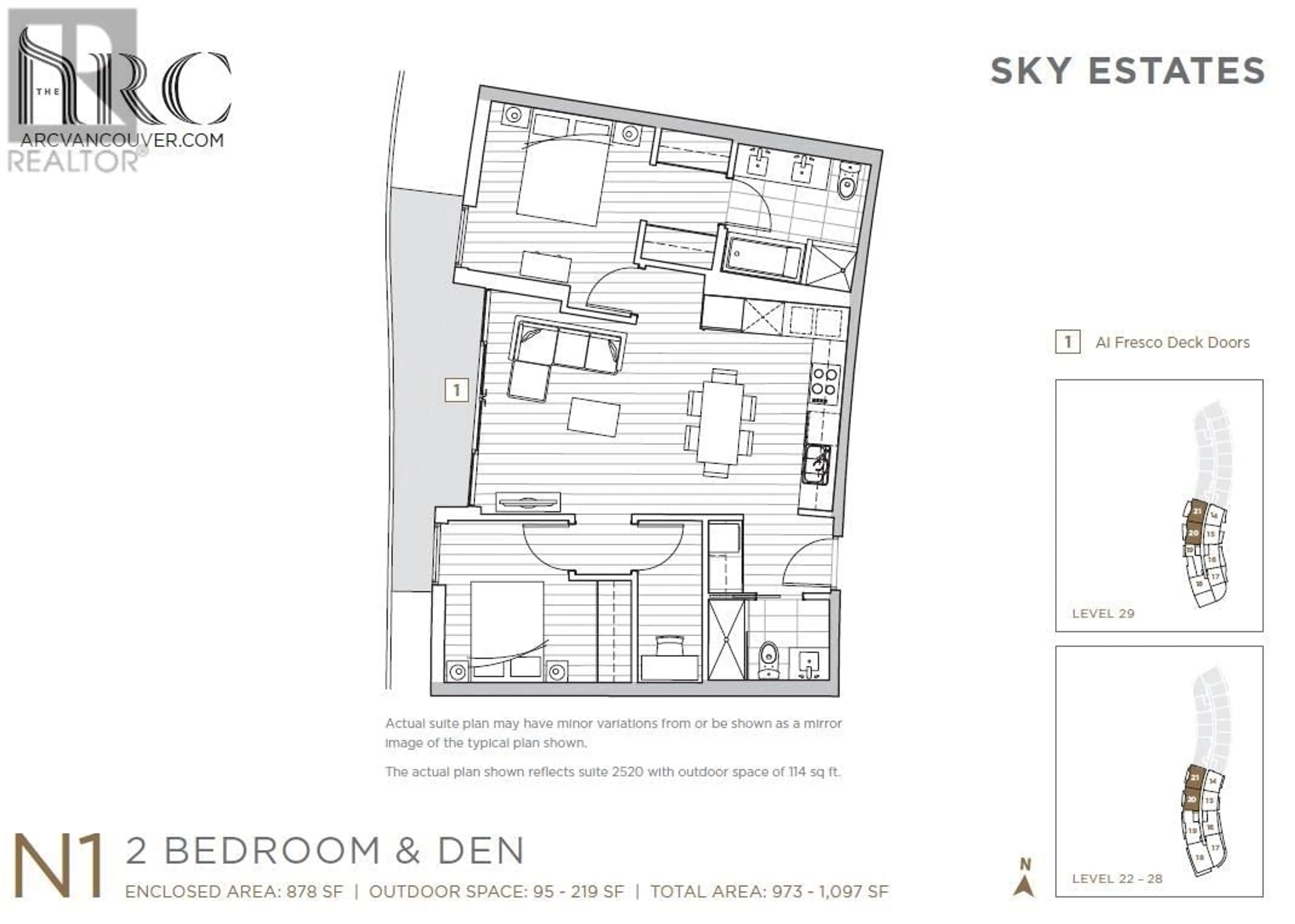 Floor plan for 2620 - 89 NELSON STREET, Vancouver British Columbia V6Z0E7