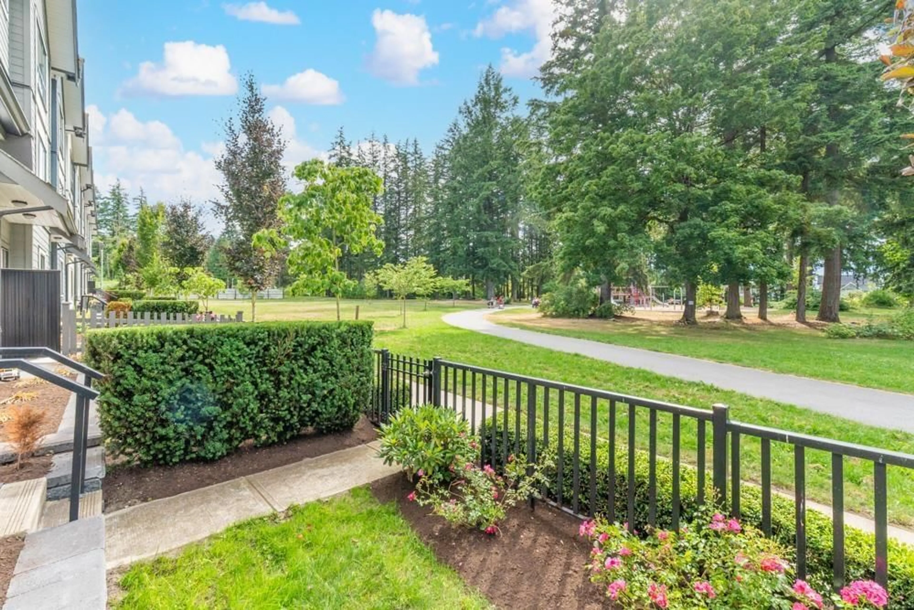 Patio, forest/trees view for 40 - 16760 25, Surrey British Columbia V3Z0W4