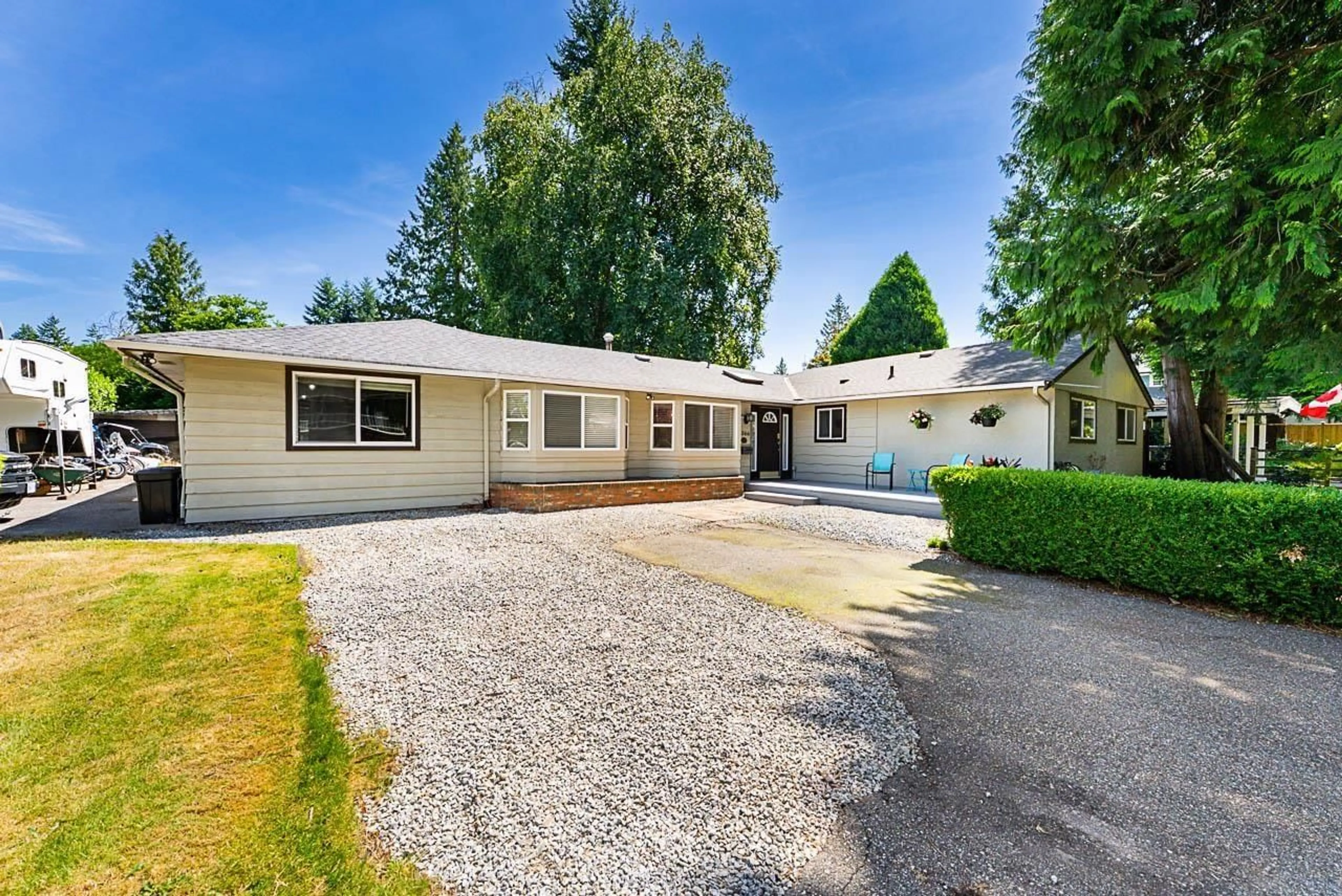 A pic from outside/outdoor area/front of a property/back of a property/a pic from drone, street for 4566 206A, Langley British Columbia V3A2C8