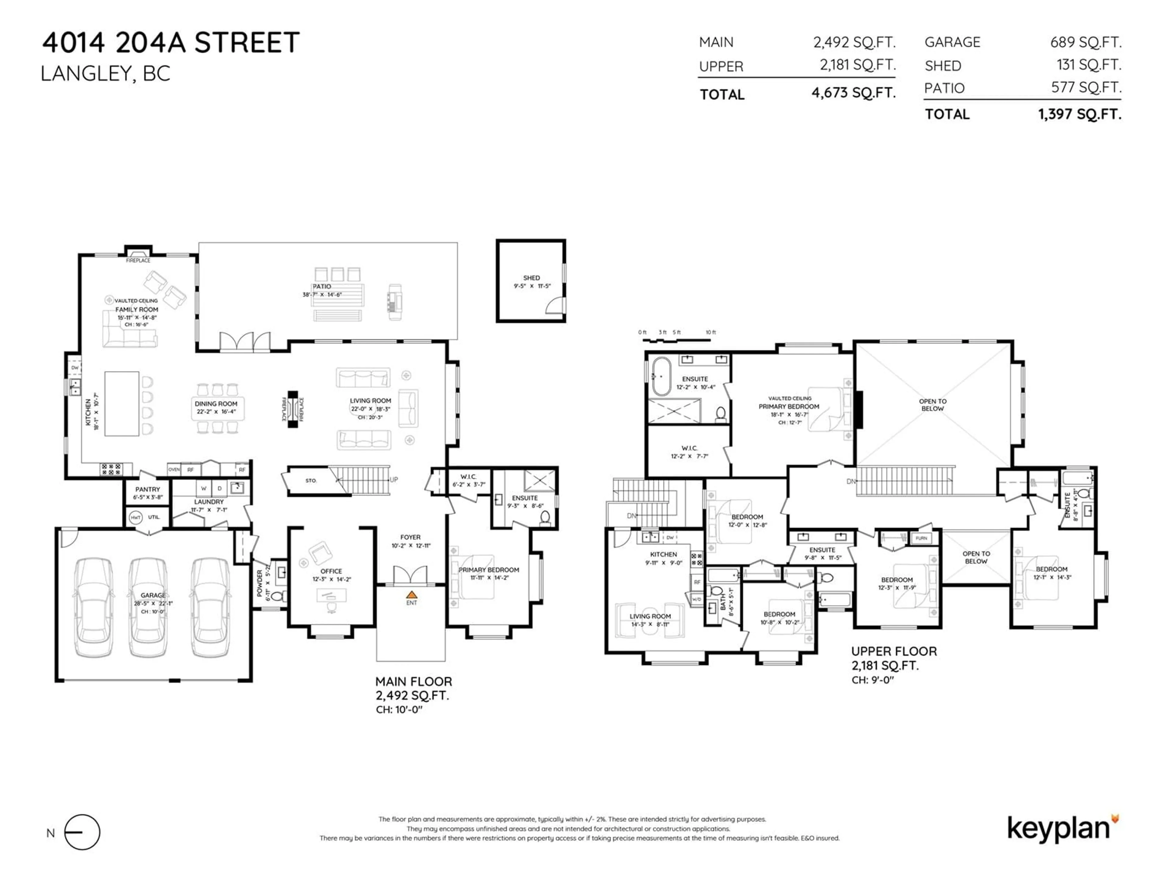 Floor plan for 4014 204A, Langley British Columbia V3A2X2