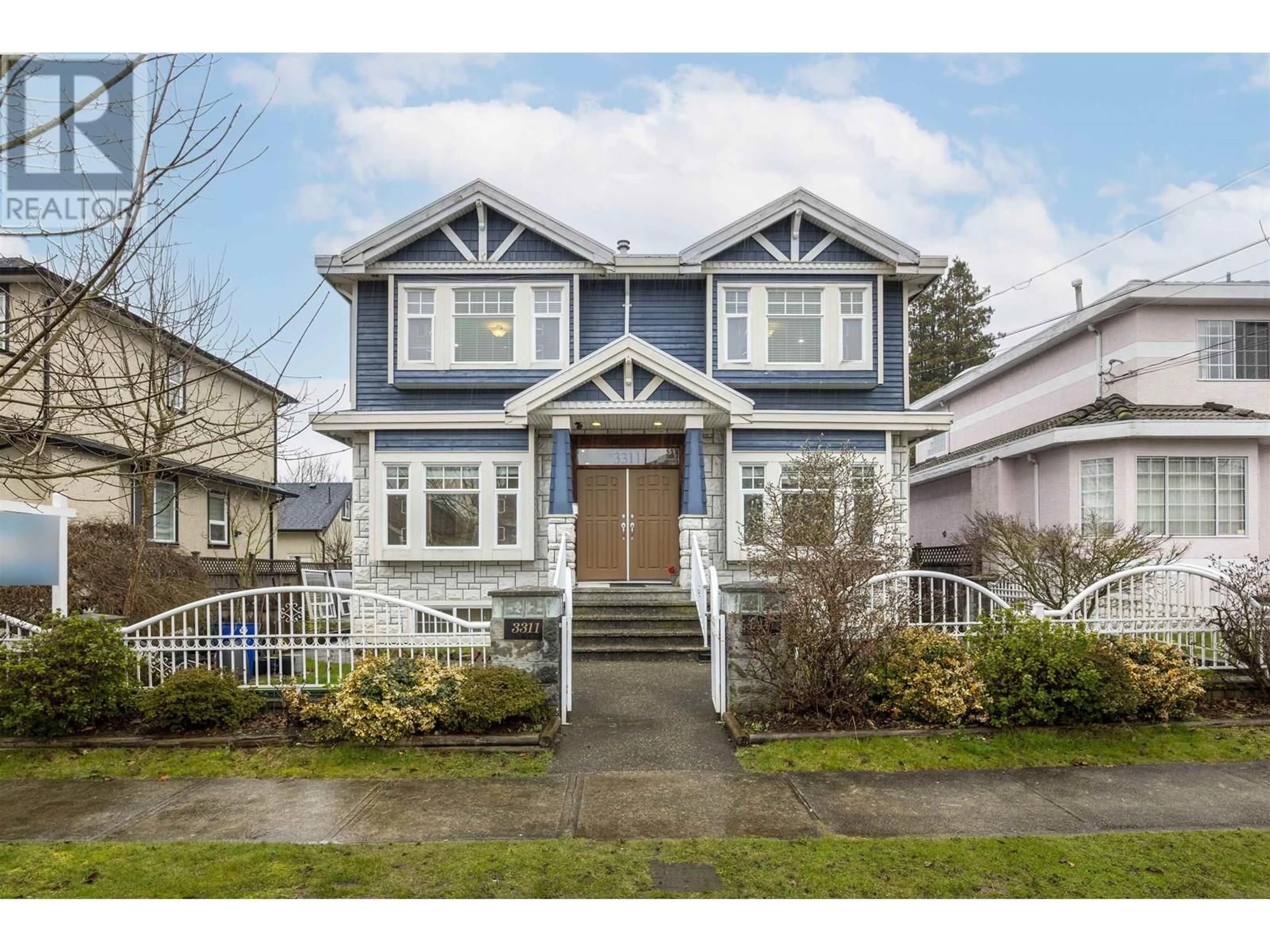 Home with vinyl exterior material, street for 3311 44TH AVENUE, Vancouver British Columbia V5R3B3
