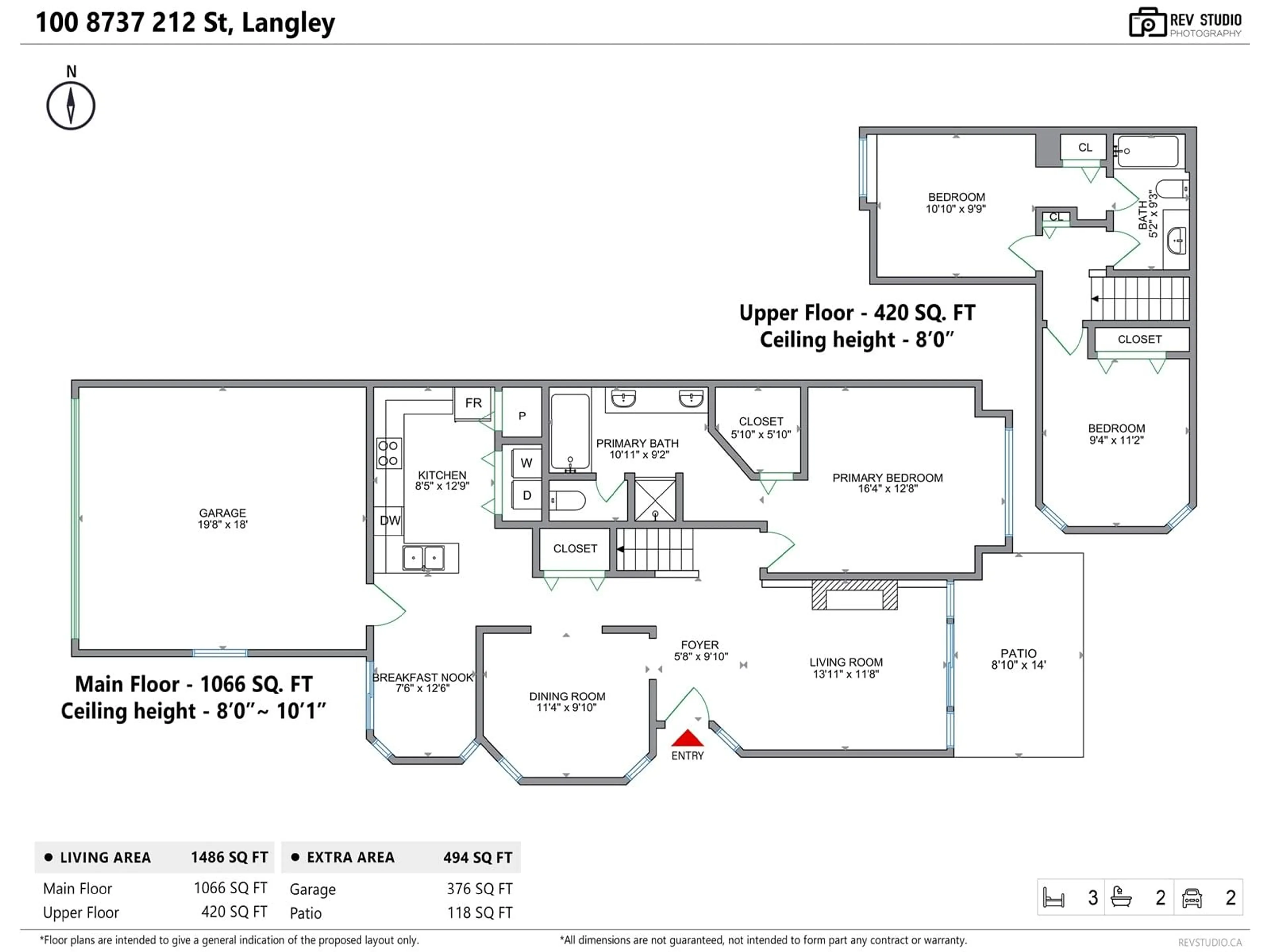 Floor plan for 100 - 8737 212, Langley British Columbia V1M2C8