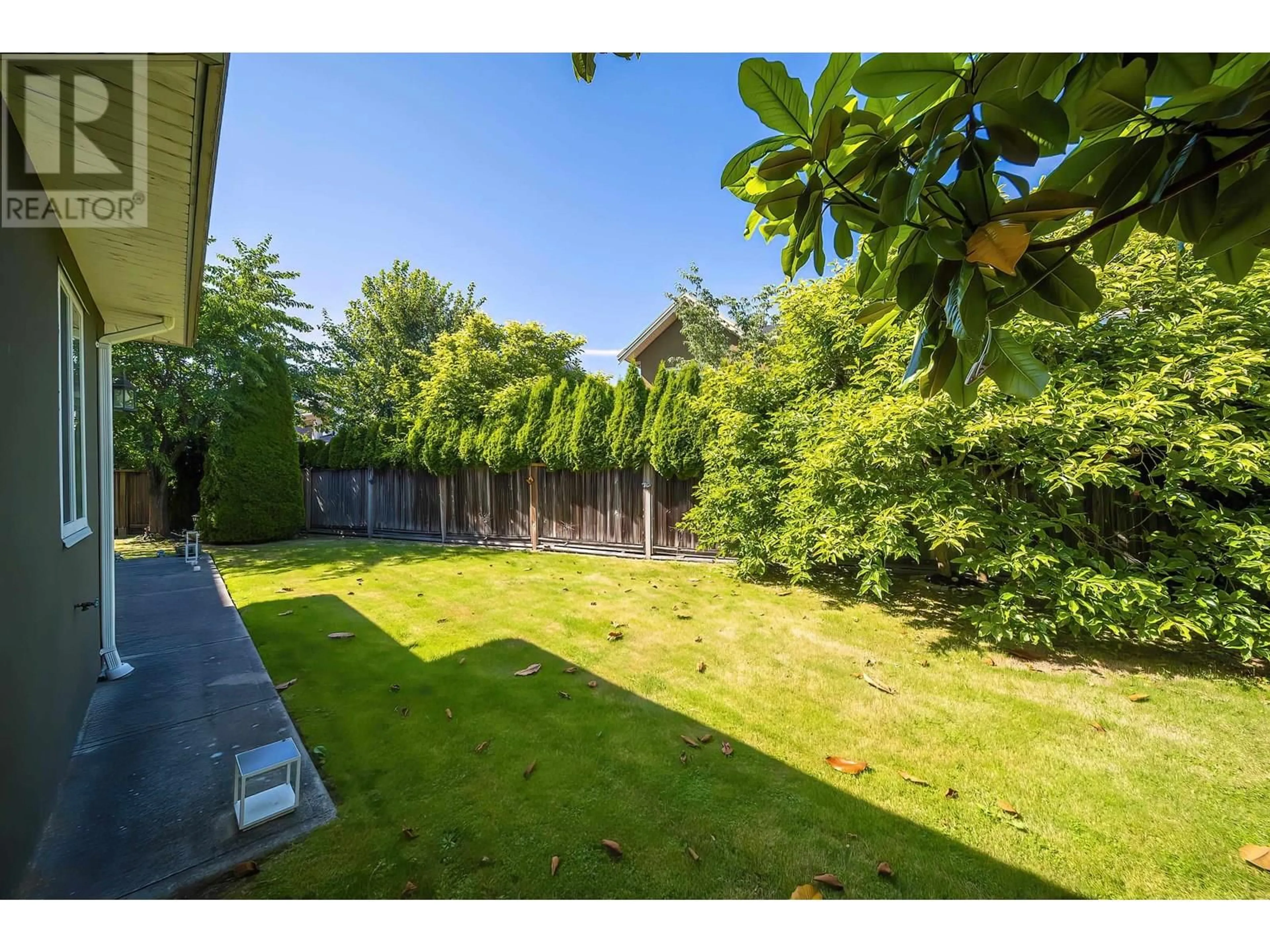 Patio, forest/trees view for 7600 LANCING COURT, Richmond British Columbia V7C3Z5