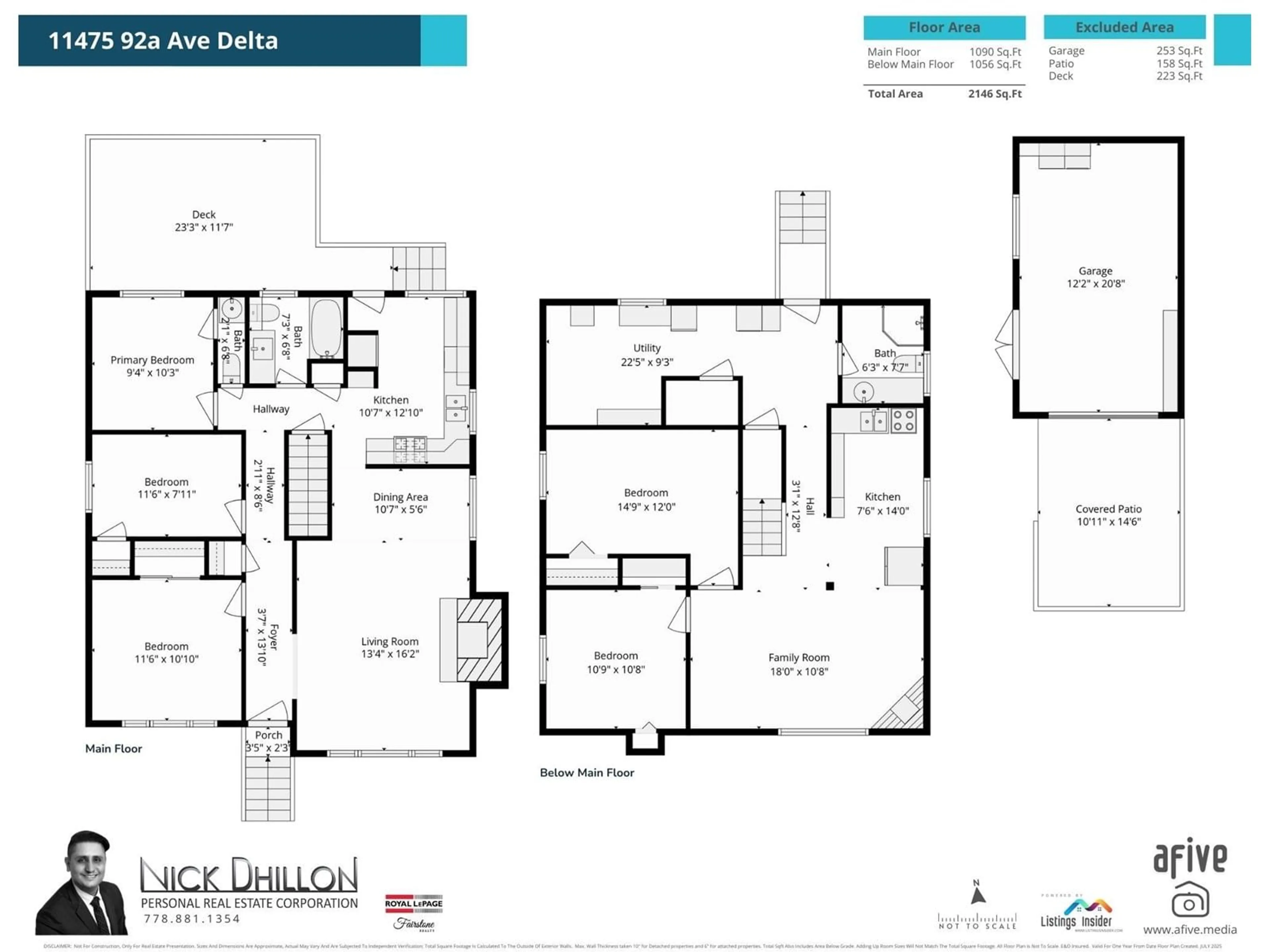 Floor plan for 11475 92A, Delta British Columbia V4C3M6
