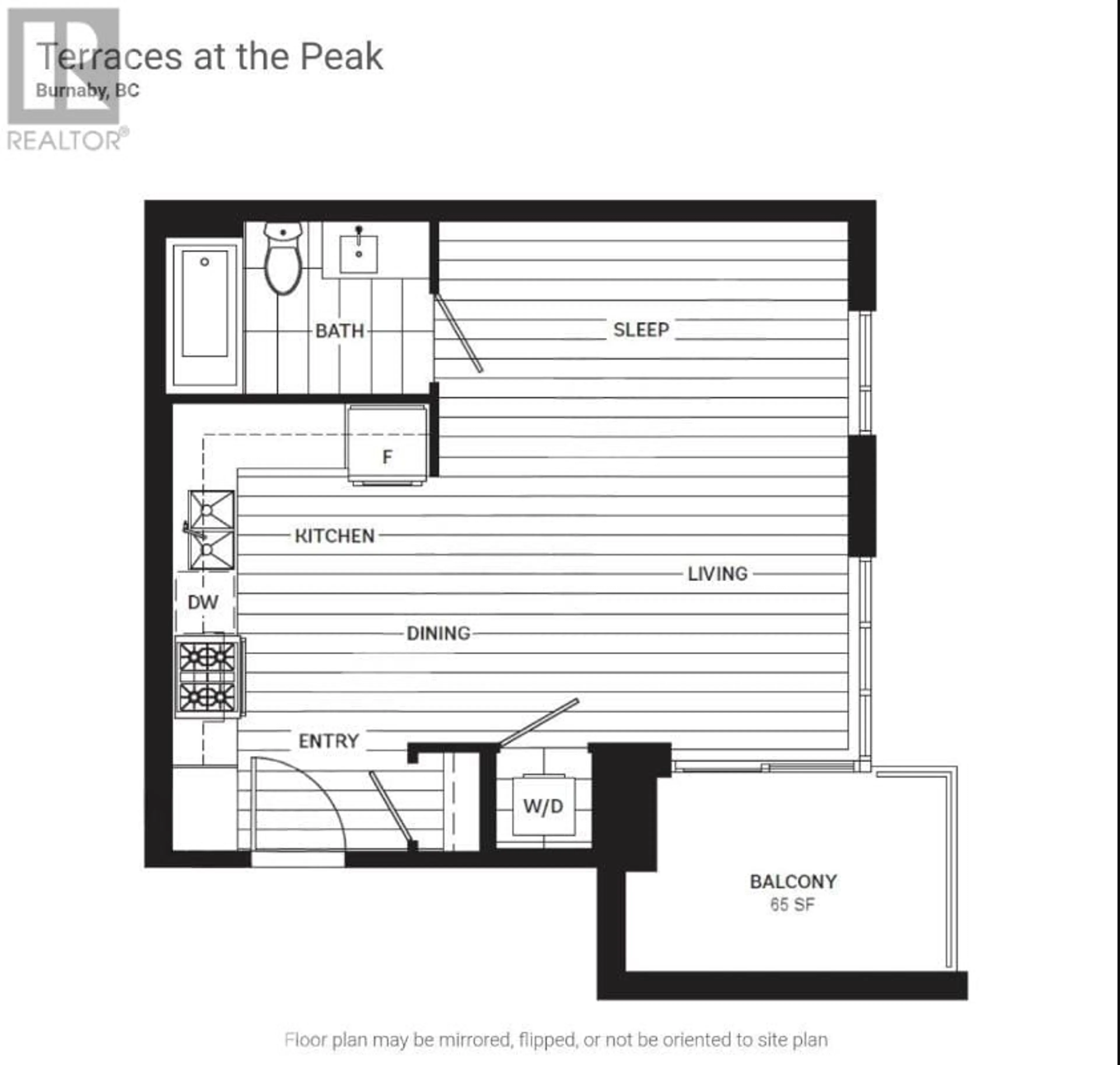 Floor plan for 701 - 8940 UNIVERSITY CRESCENT, Burnaby British Columbia V5A4Y8