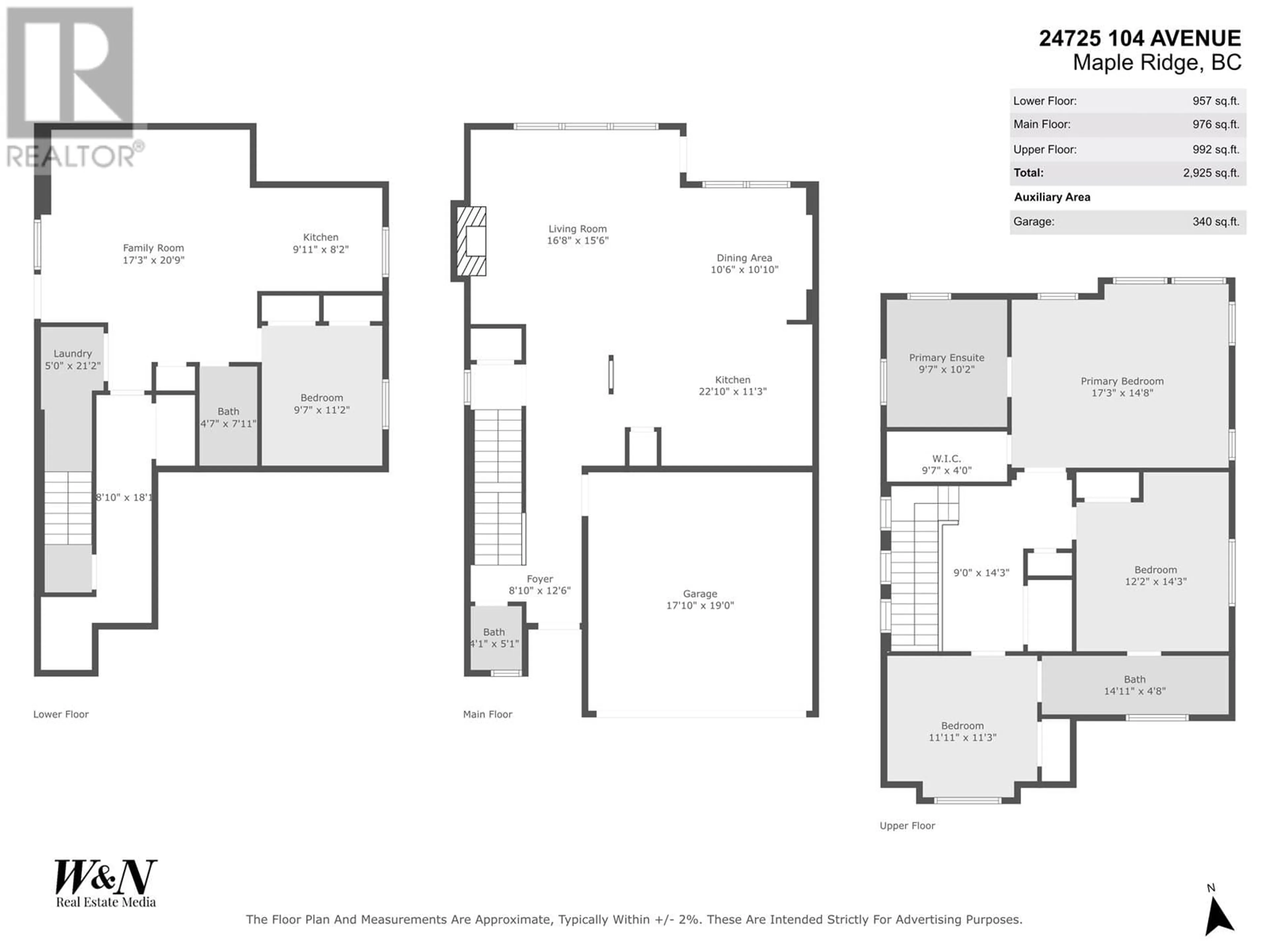 Floor plan for 24725 104 AVENUE, Maple Ridge British Columbia V2W0H8