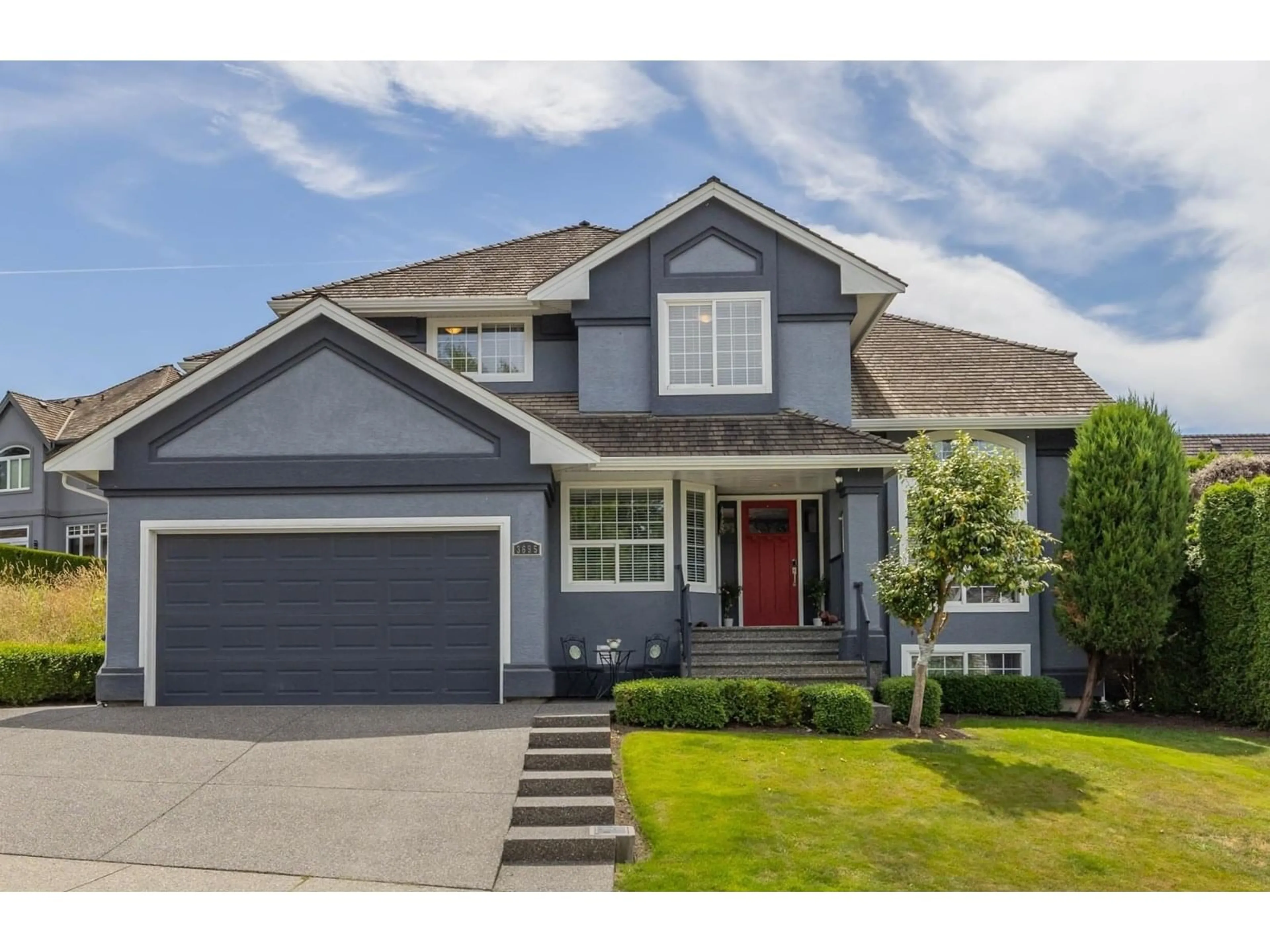 Home with vinyl exterior material, street for 3695 COBBLESTONE, Abbotsford British Columbia V2S7J8