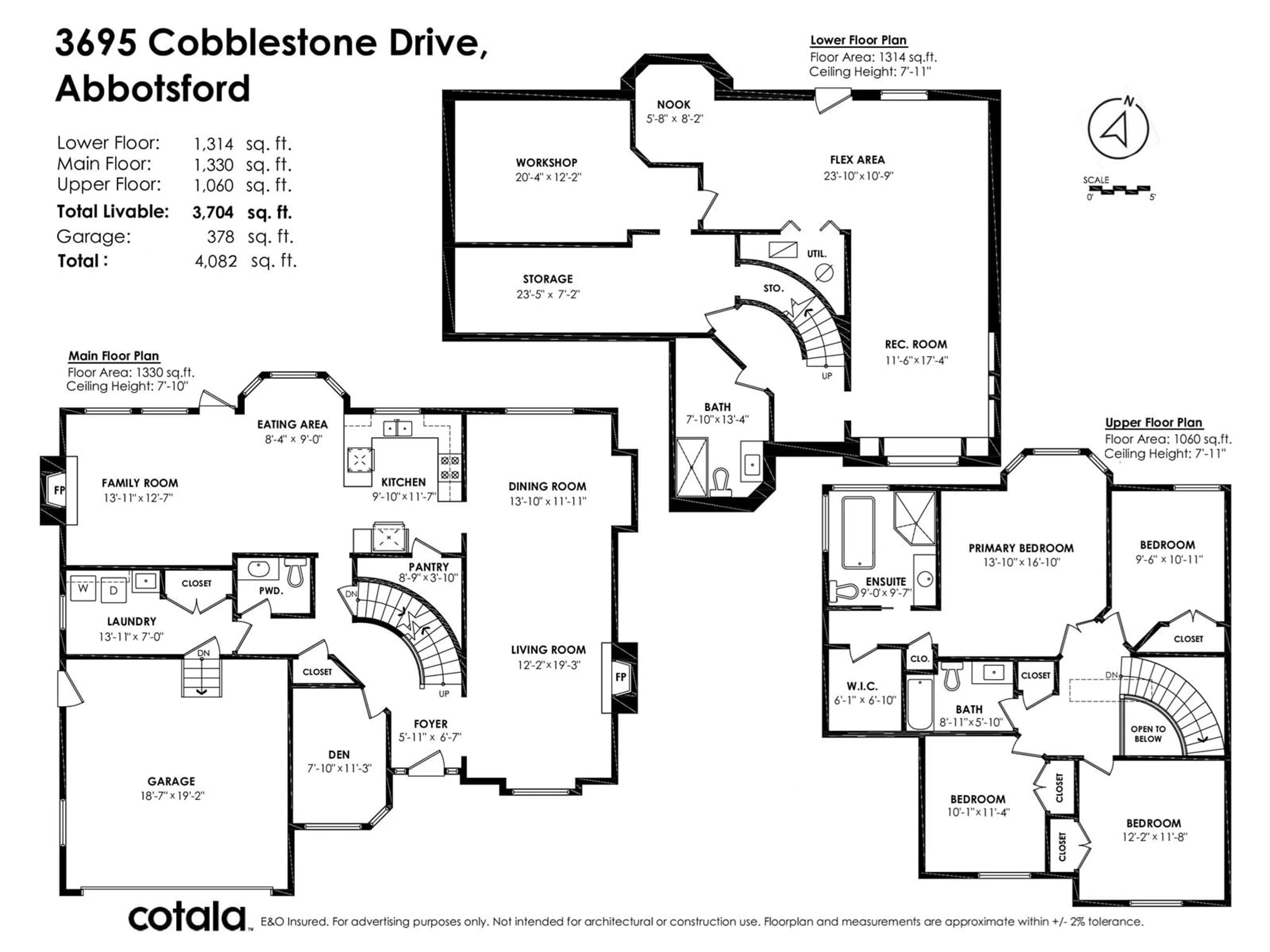 Floor plan for 3695 COBBLESTONE, Abbotsford British Columbia V2S7J8