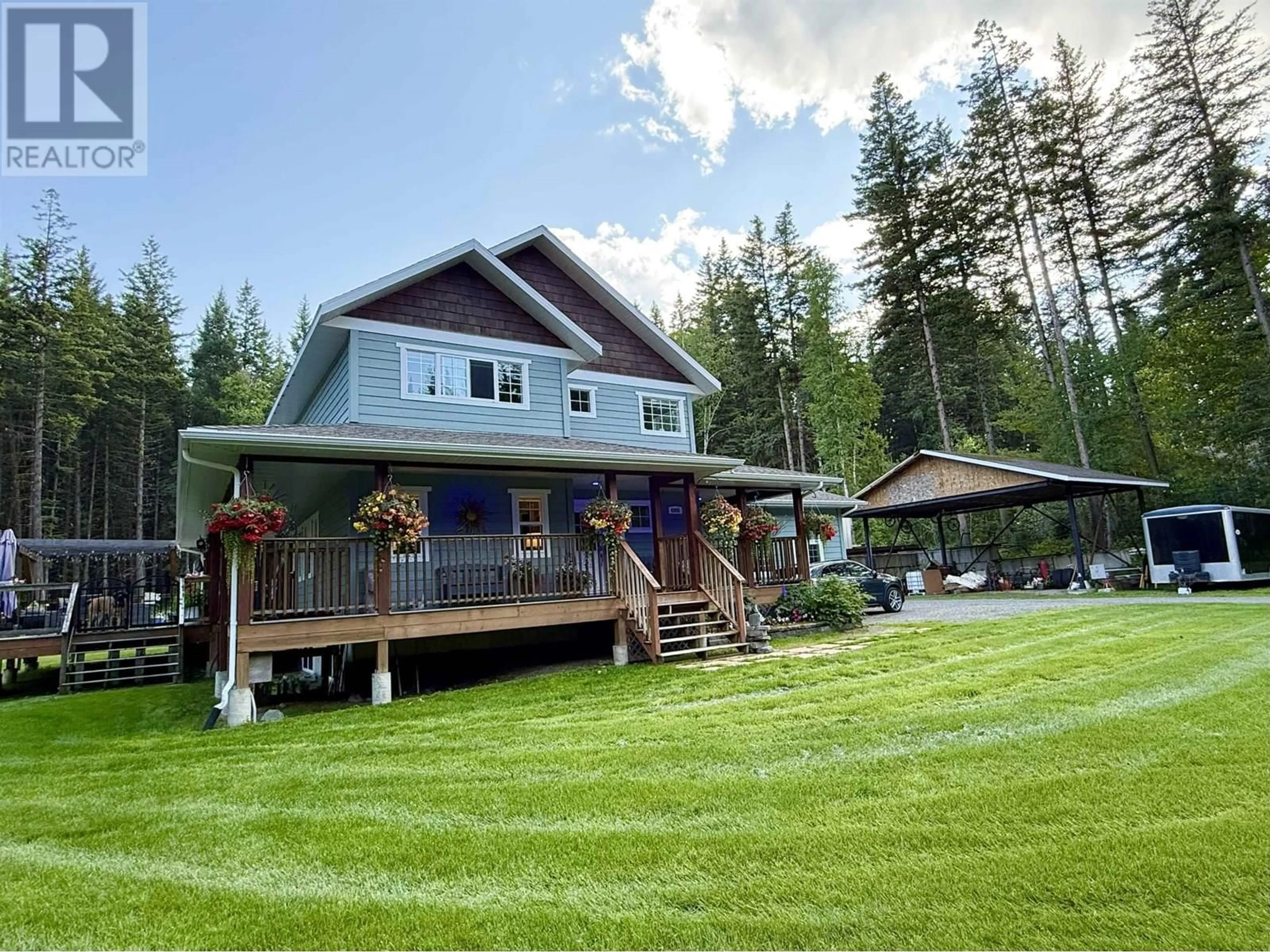A pic from outside/outdoor area/front of a property/back of a property/a pic from drone, mountain view for 4885 CREST ROAD, Prince George British Columbia V2M7C5