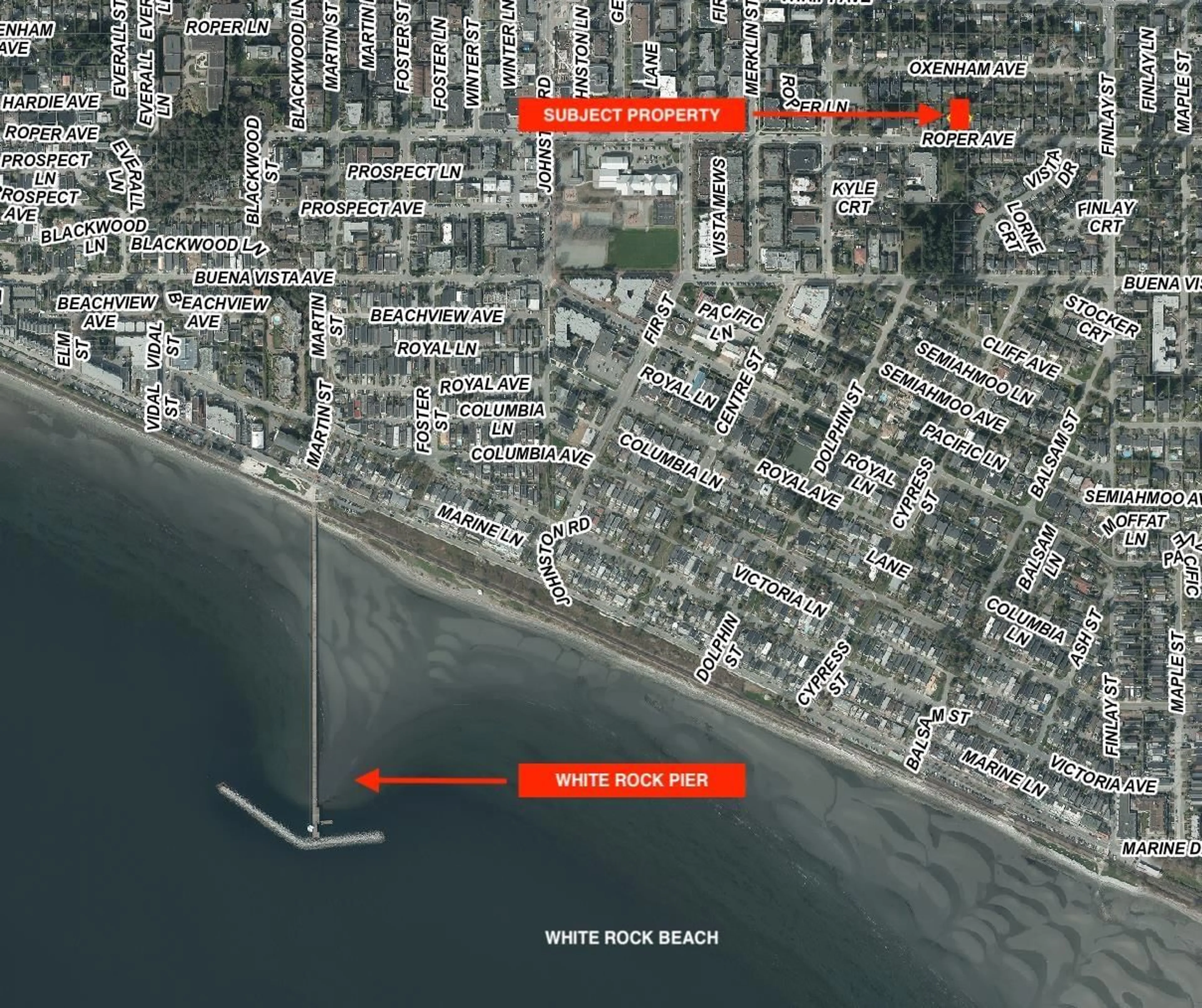 Picture of a map for 15491 ROPER, White Rock British Columbia V4B2G4