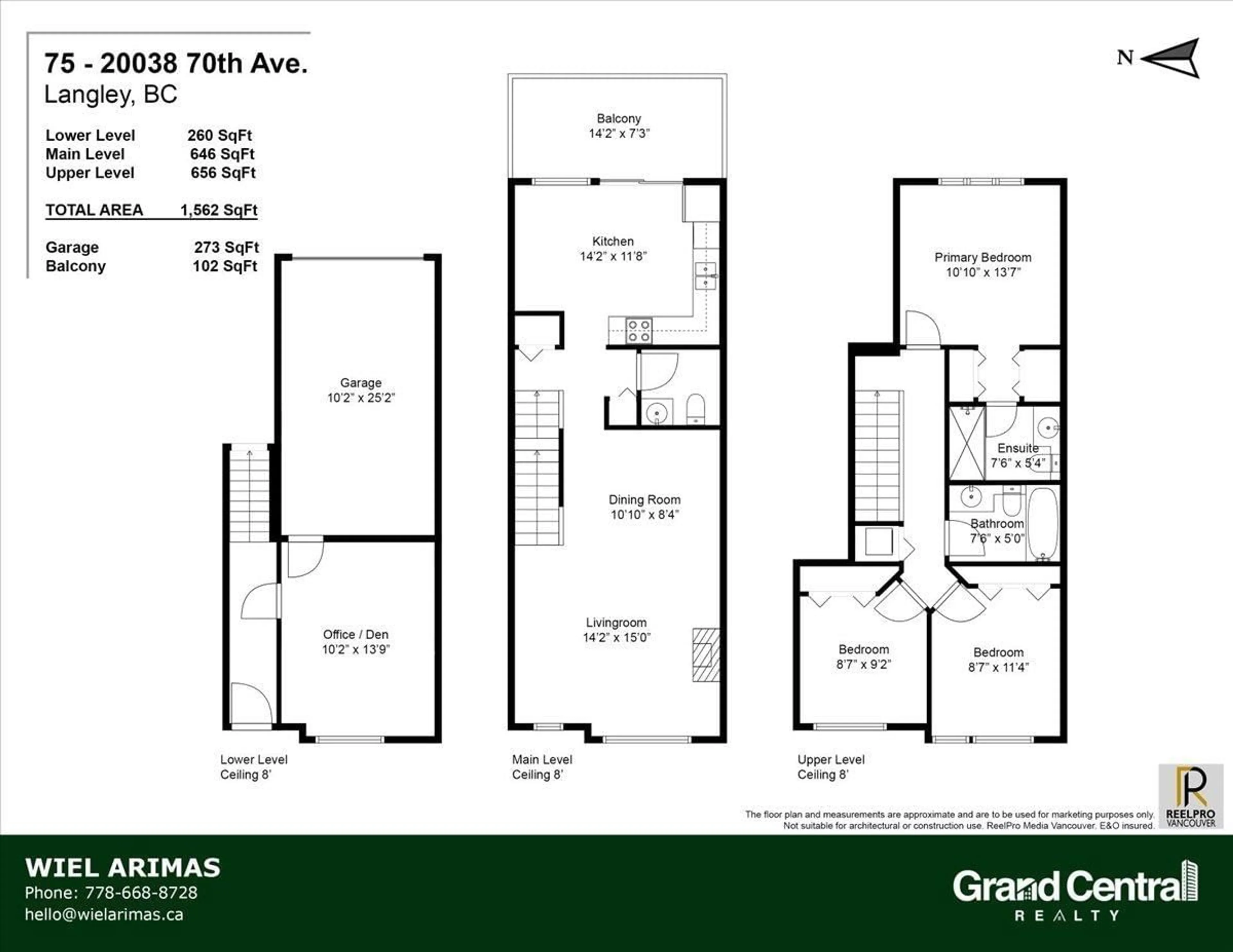 Floor plan for 75 - 20038 70, Langley British Columbia V2Y0B4