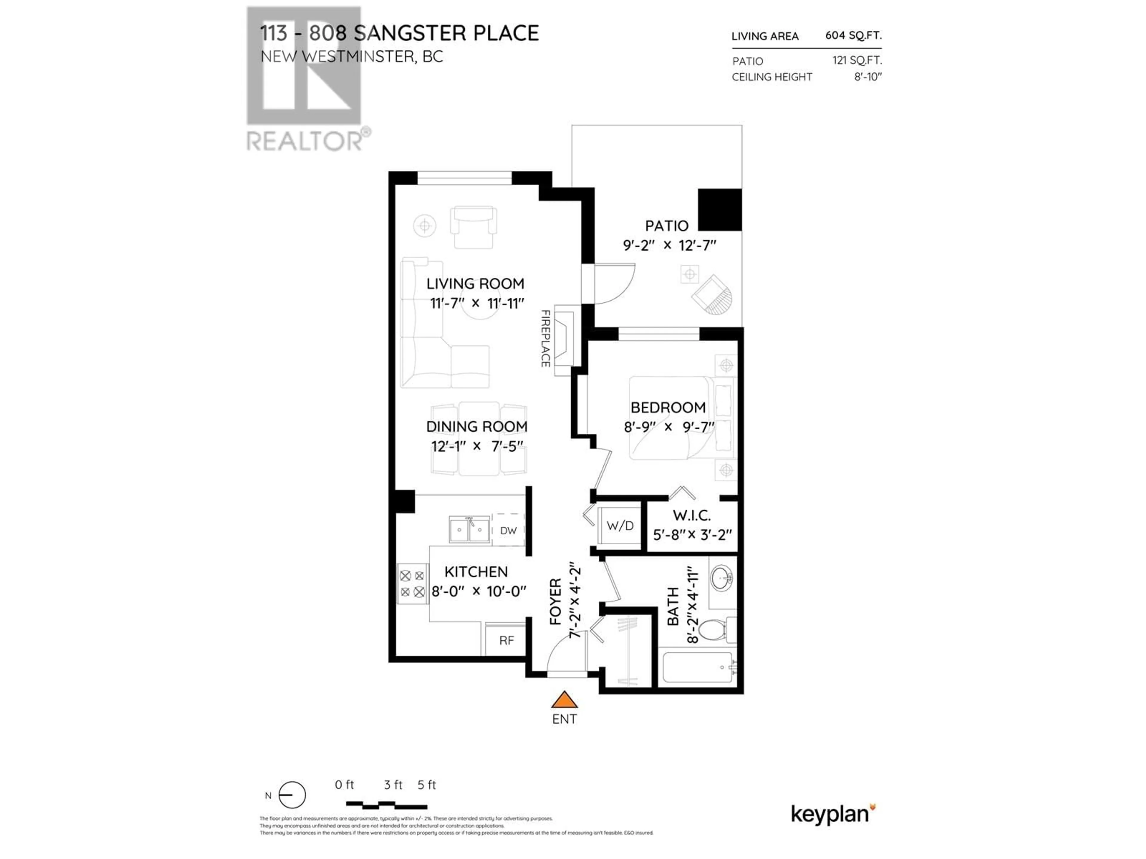 Floor plan for 113 - 808 SANGSTER PLACE, New Westminster British Columbia V3L5W3