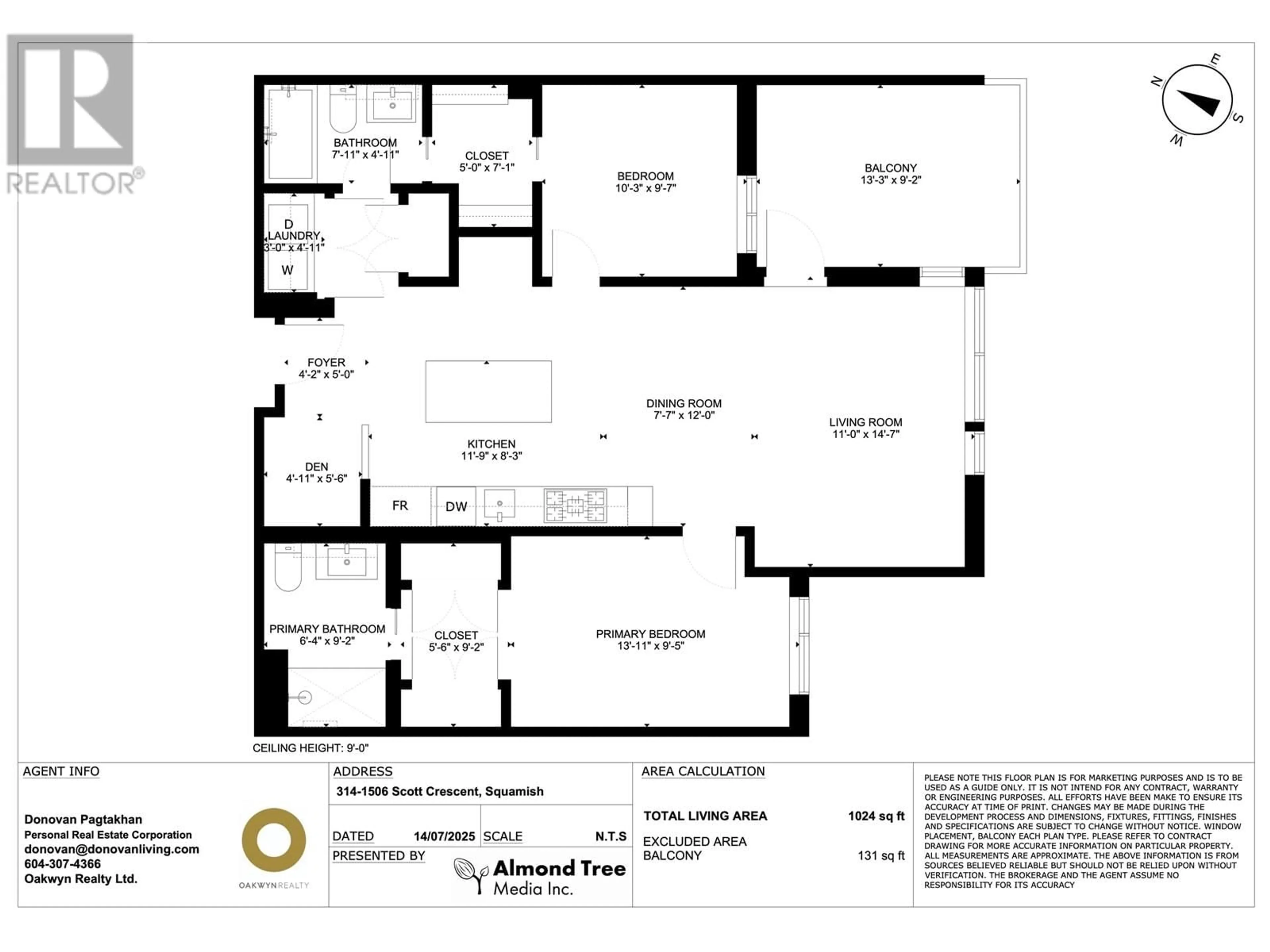 Floor plan for 314 - 1506 SCOTT CRESCENT, Squamish British Columbia V8B1G4