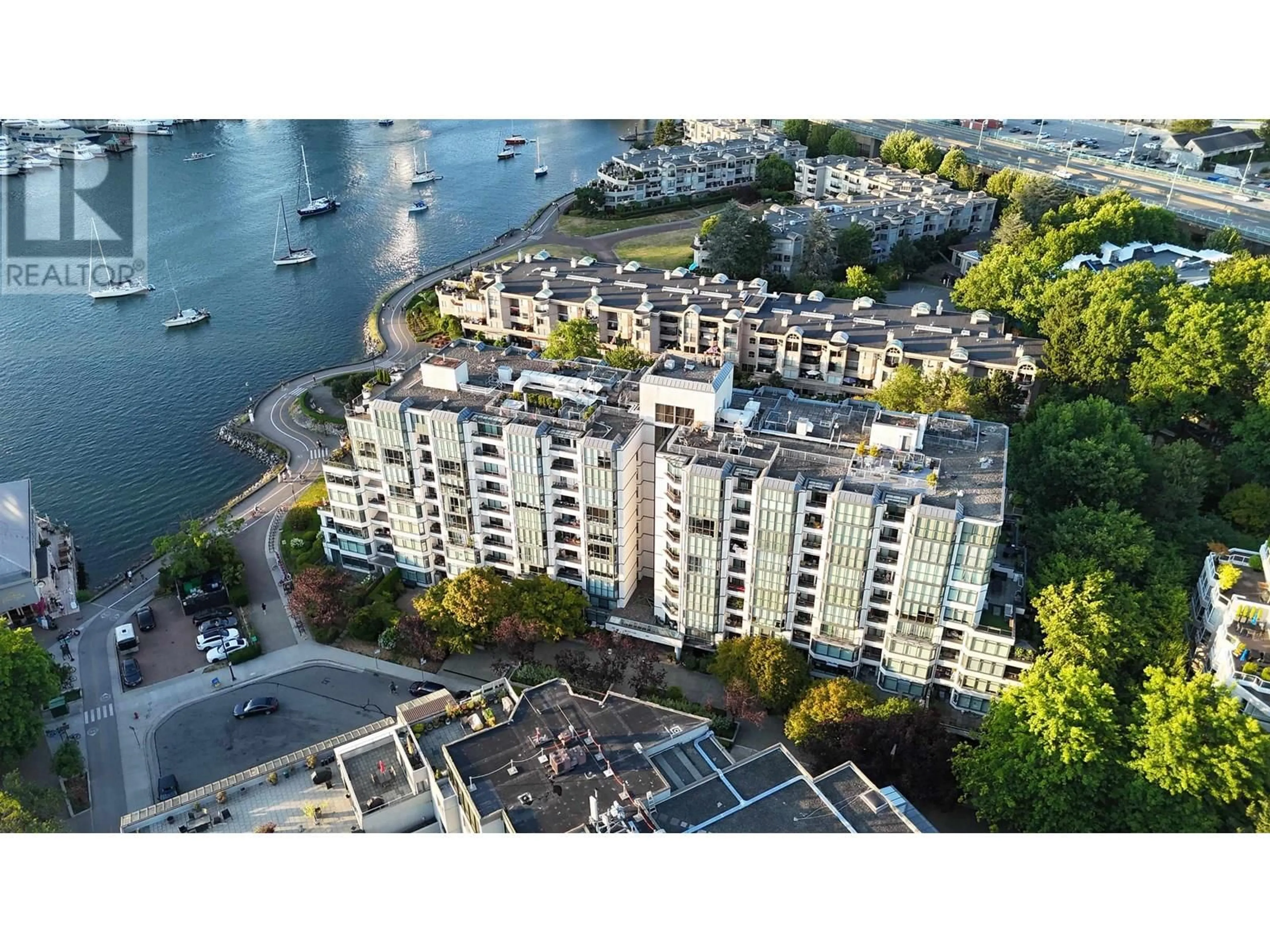 A pic from outside/outdoor area/front of a property/back of a property/a pic from drone, city buildings view from balcony for 411 - 456 MOBERLY ROAD, Vancouver British Columbia V5Z4L7