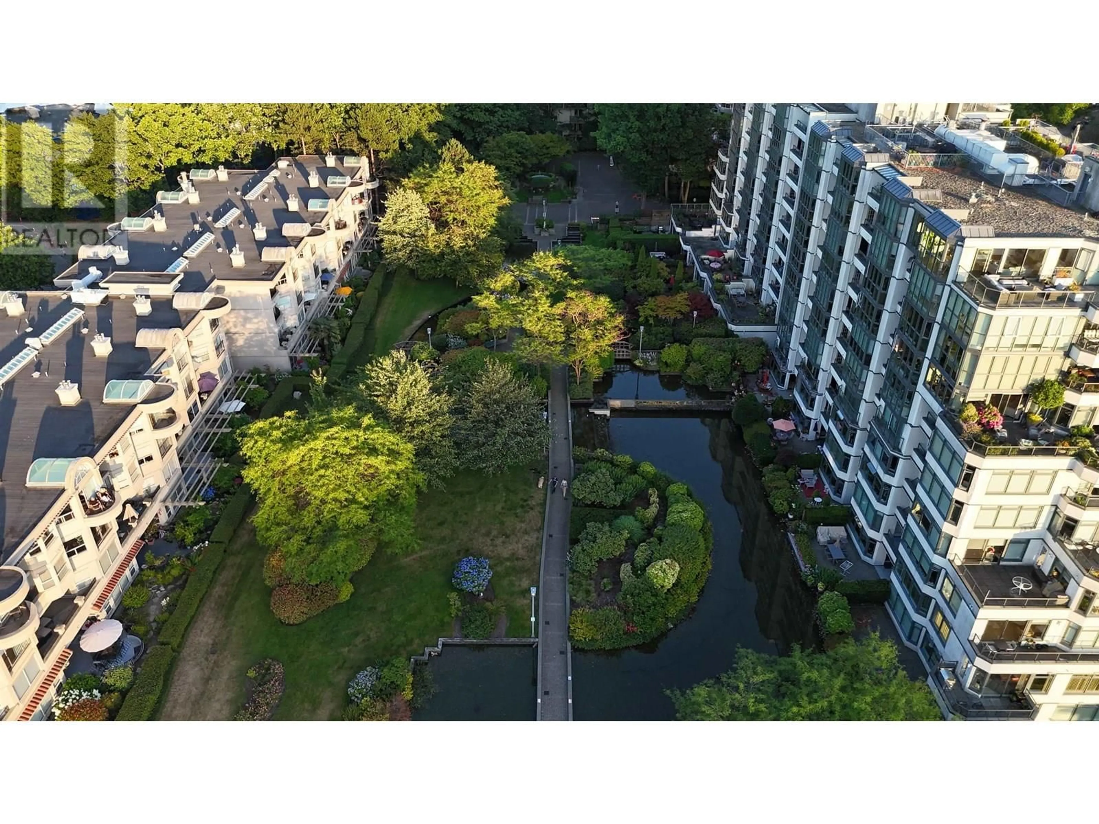 A pic from outside/outdoor area/front of a property/back of a property/a pic from drone, city buildings view from balcony for 411 - 456 MOBERLY ROAD, Vancouver British Columbia V5Z4L7