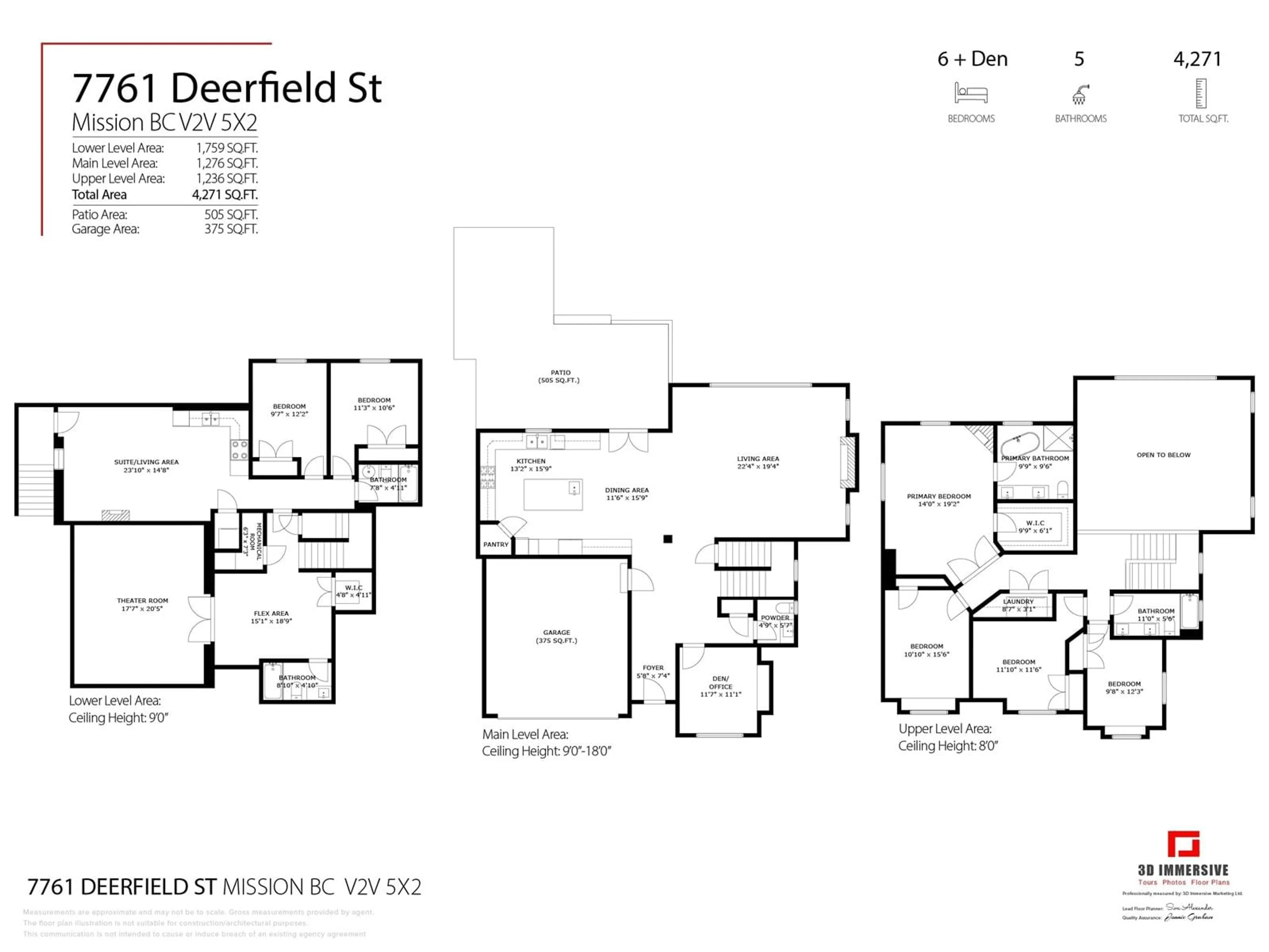 Floor plan for 7761 DEERFIELD, Mission British Columbia V2V5X2