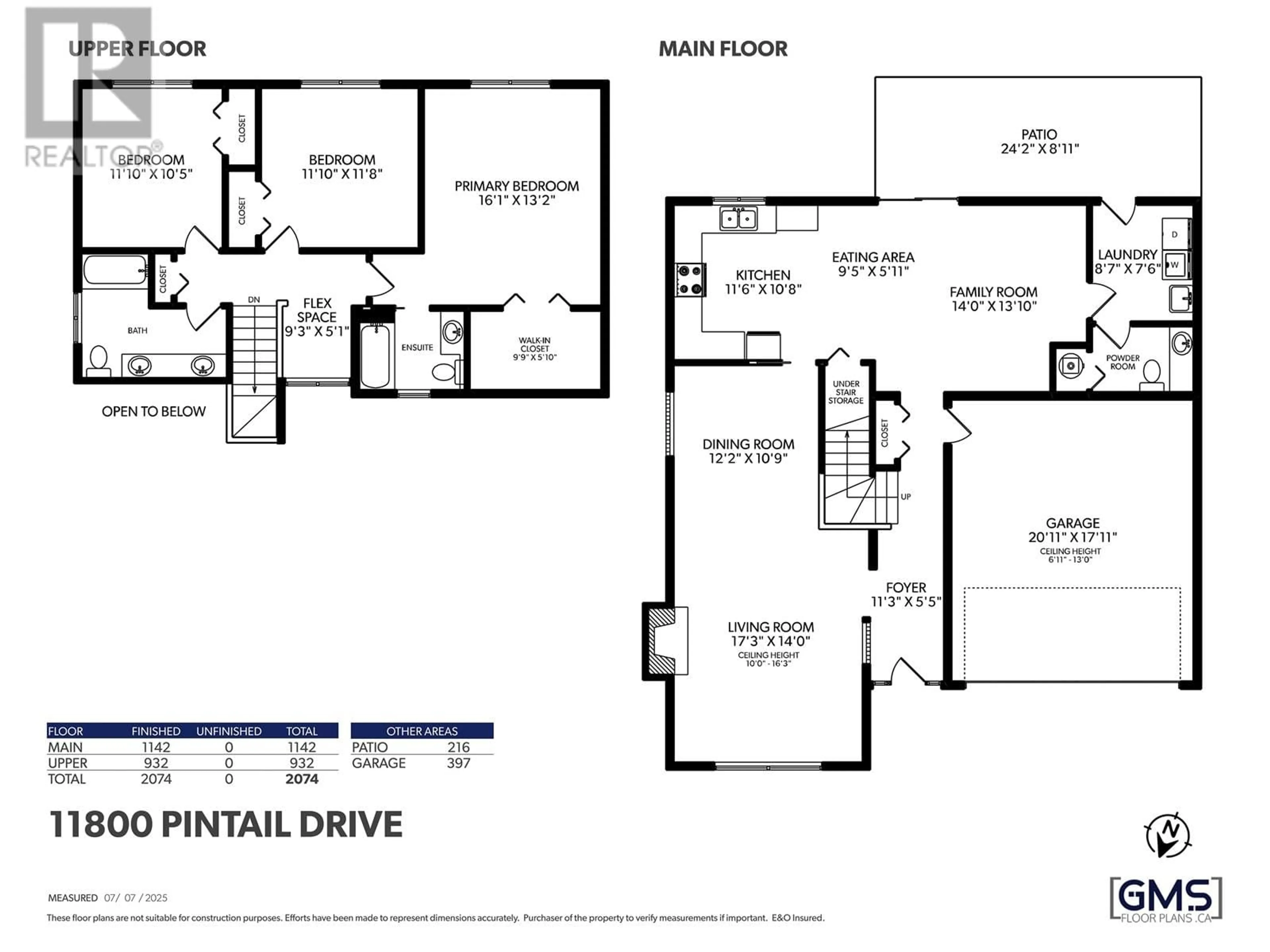 Floor plan for 11800 PINTAIL DRIVE, Richmond British Columbia V7E4P5