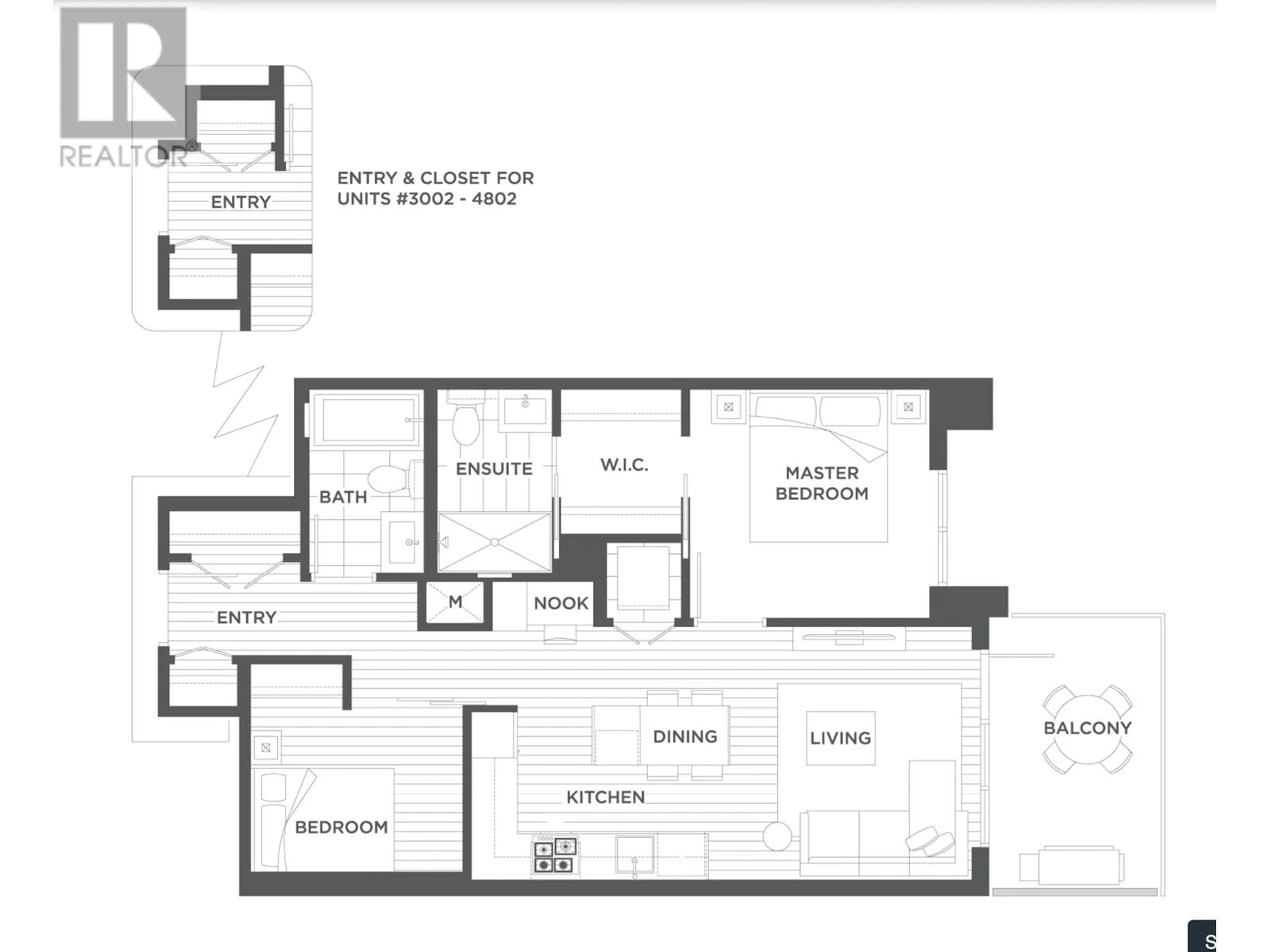 Floor plan for 3702 - 2186 GILMORE AVENUE, Burnaby British Columbia V5C0N7