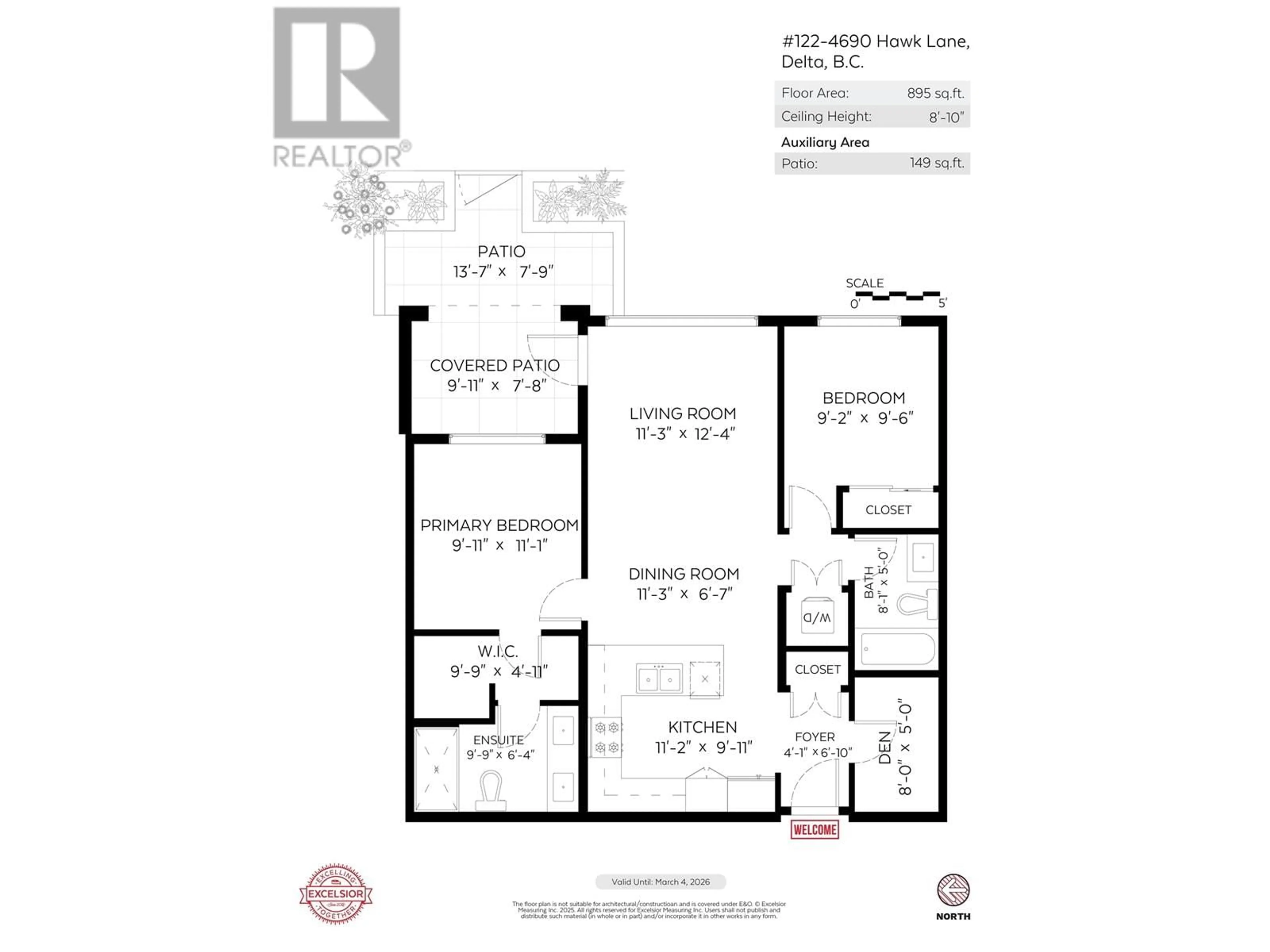 Floor plan for 122 - 4690 HAWK LANE, Tsawwassen British Columbia V4M0C4