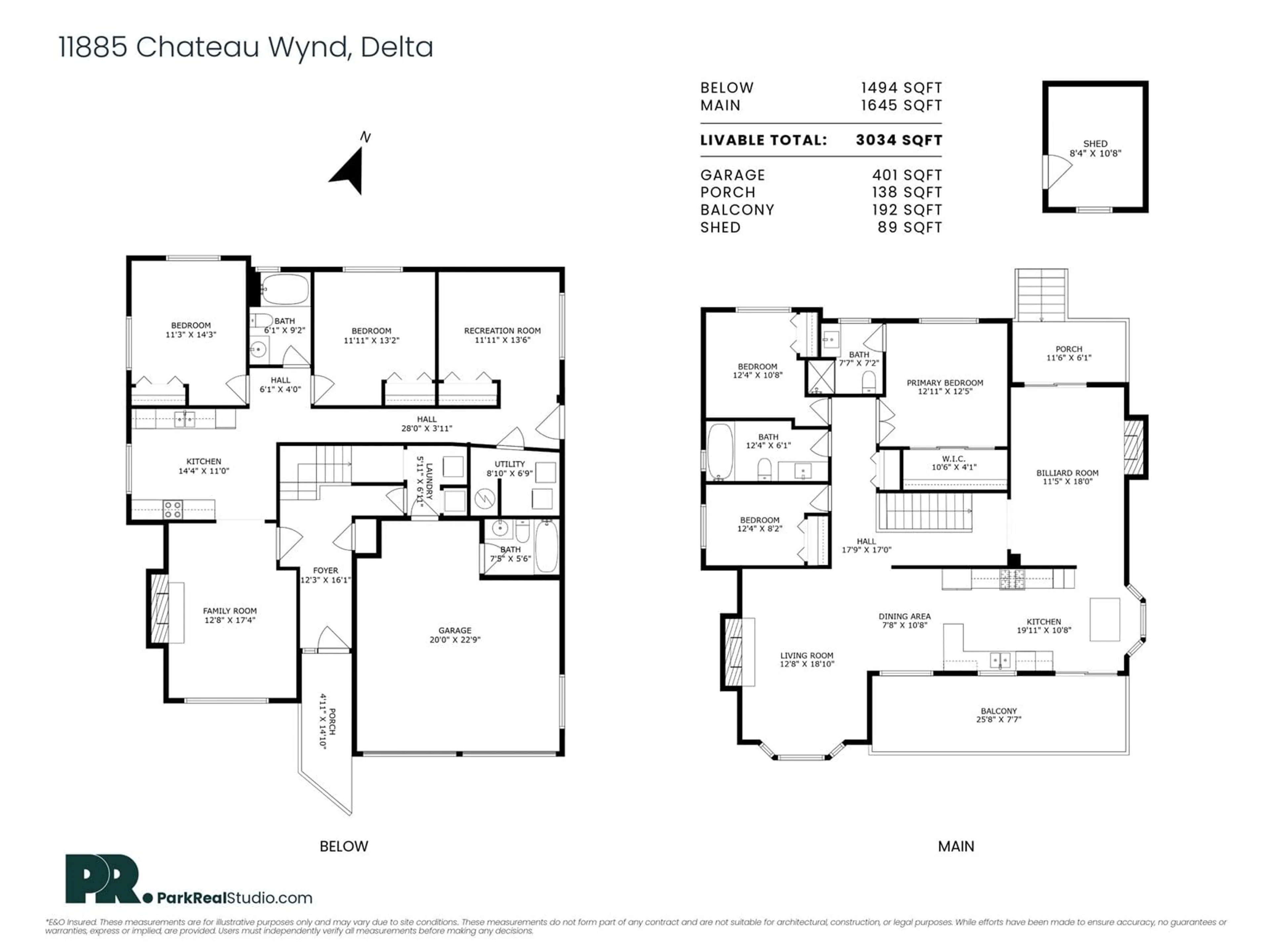 Floor plan for 11885 CHATEAU, Delta British Columbia V4E3C7