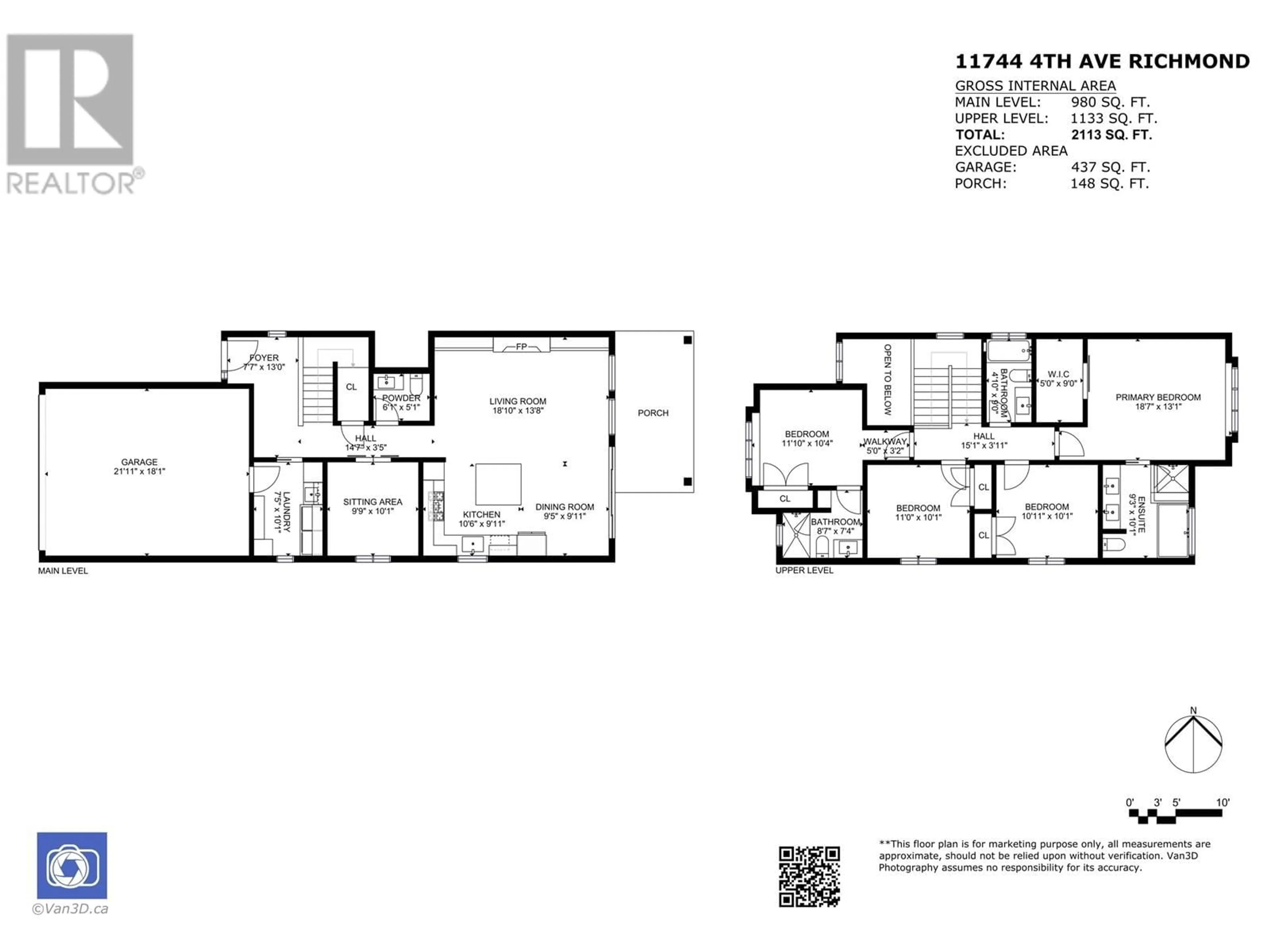 Floor plan for 11744 4TH AVENUE, Richmond British Columbia V7E3H4