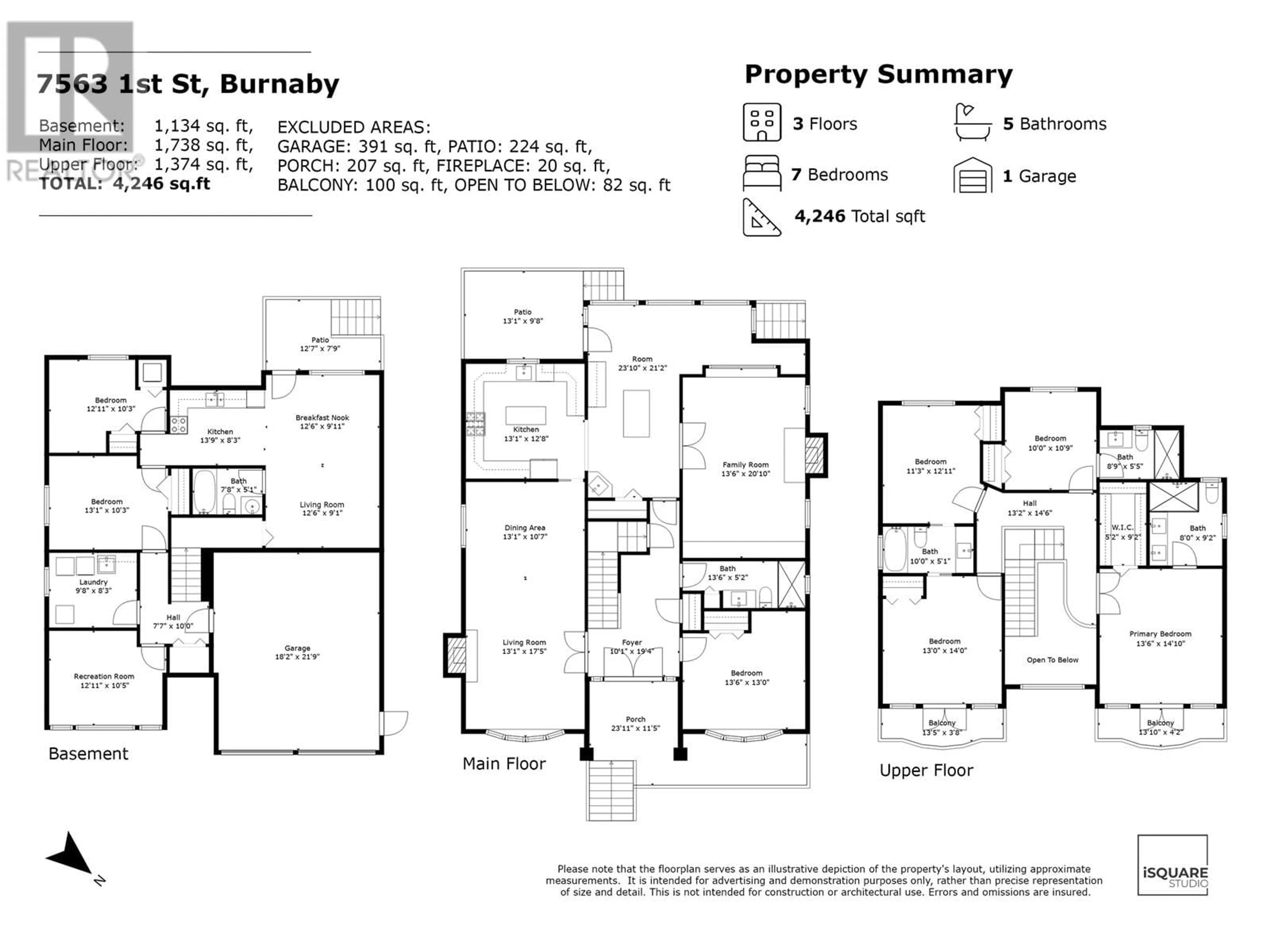 Floor plan for 7563 1ST STREET, Burnaby British Columbia V3N3T3