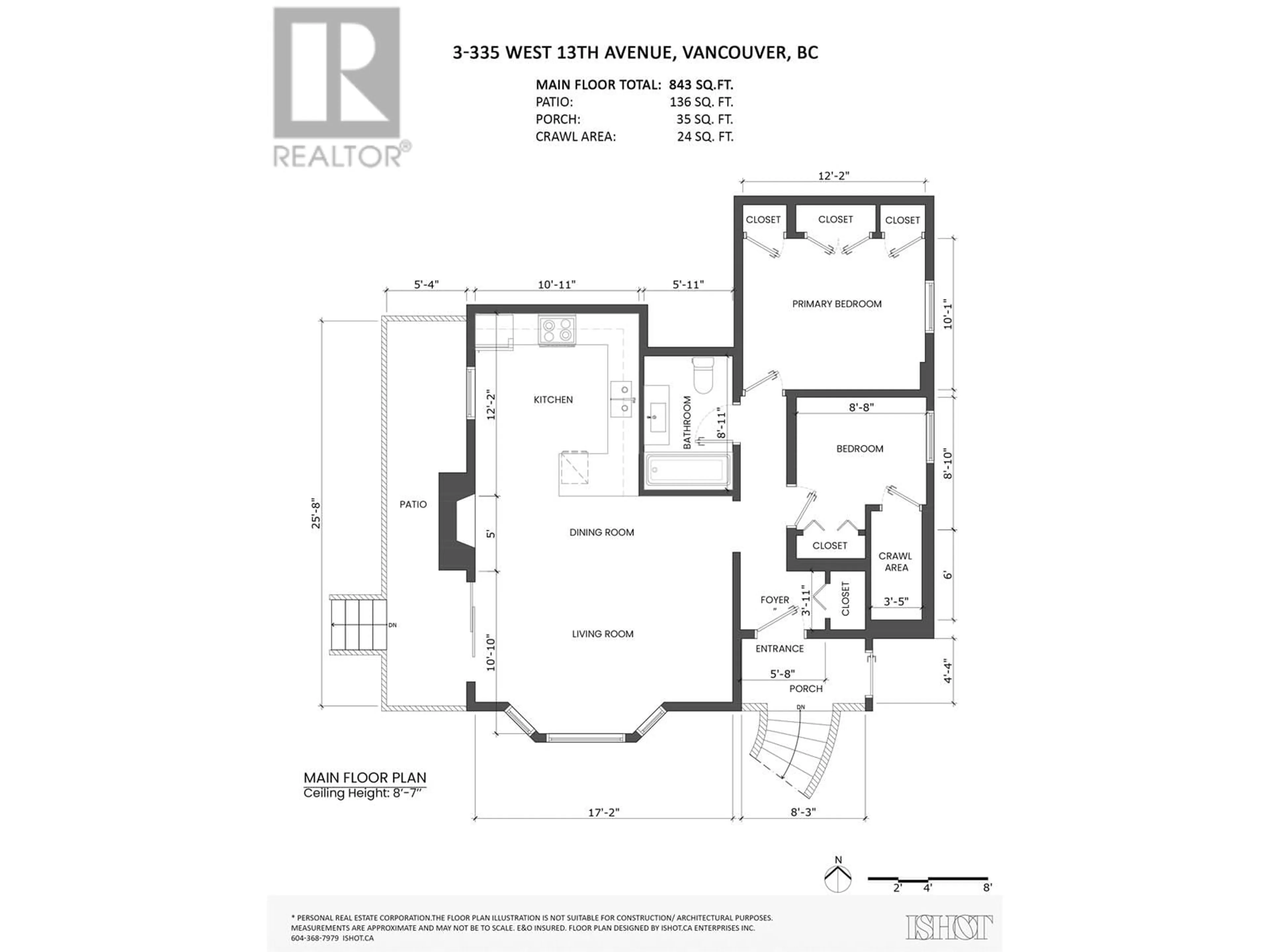 Floor plan for 3 - 335 13TH AVENUE, Vancouver British Columbia V5Y1W2
