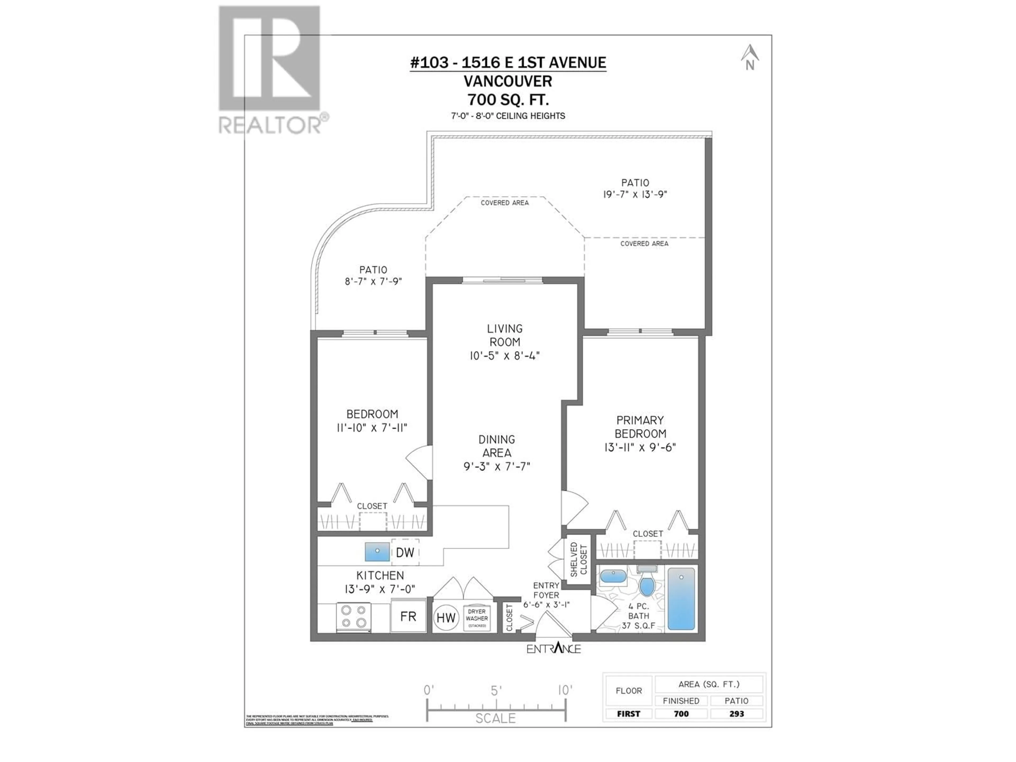 Floor plan for 103 - 1516 1ST AVENUE, Vancouver British Columbia V5N1A5