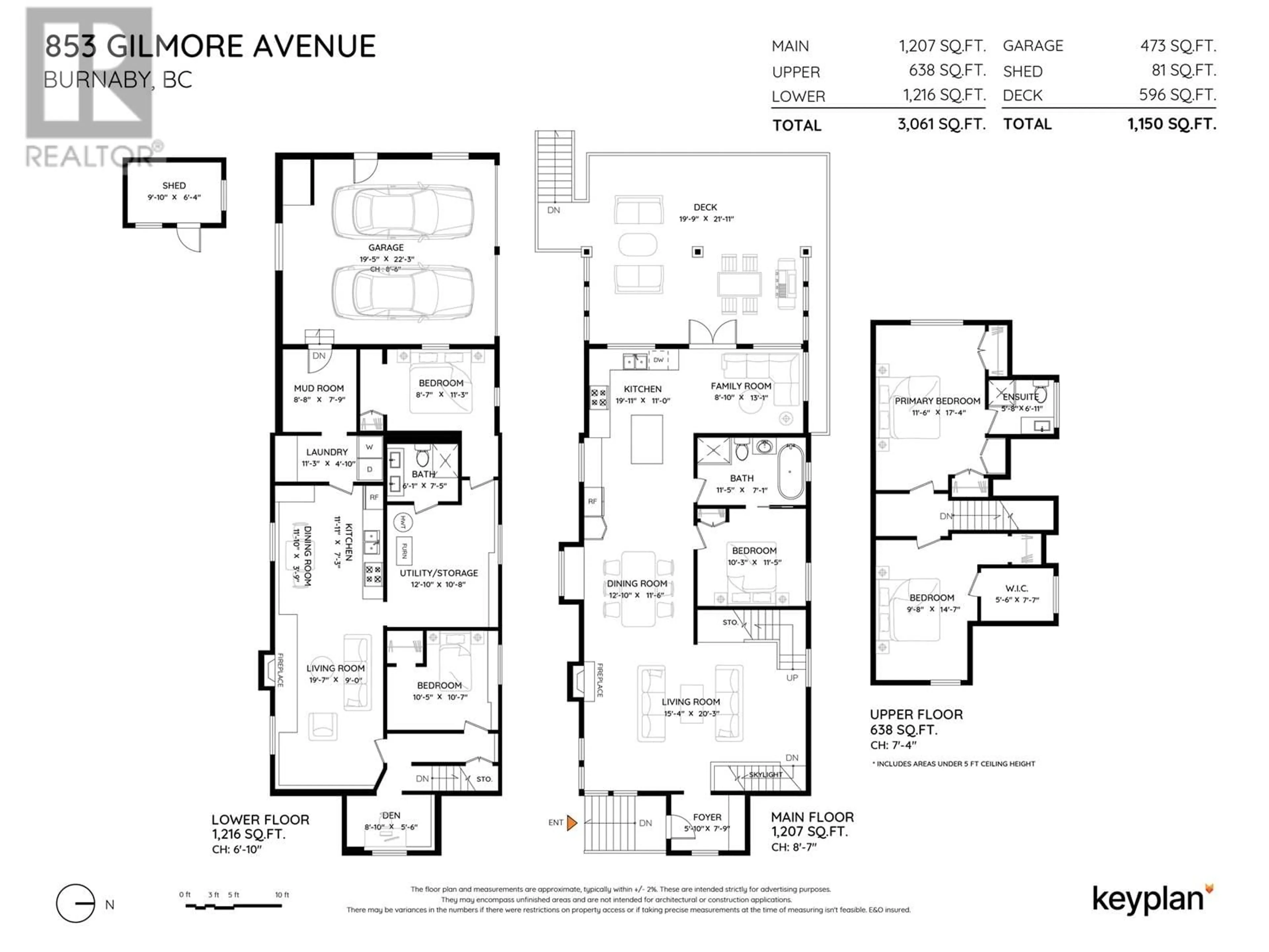 Floor plan for 853 GILMORE AVENUE, Burnaby British Columbia V5C4R9
