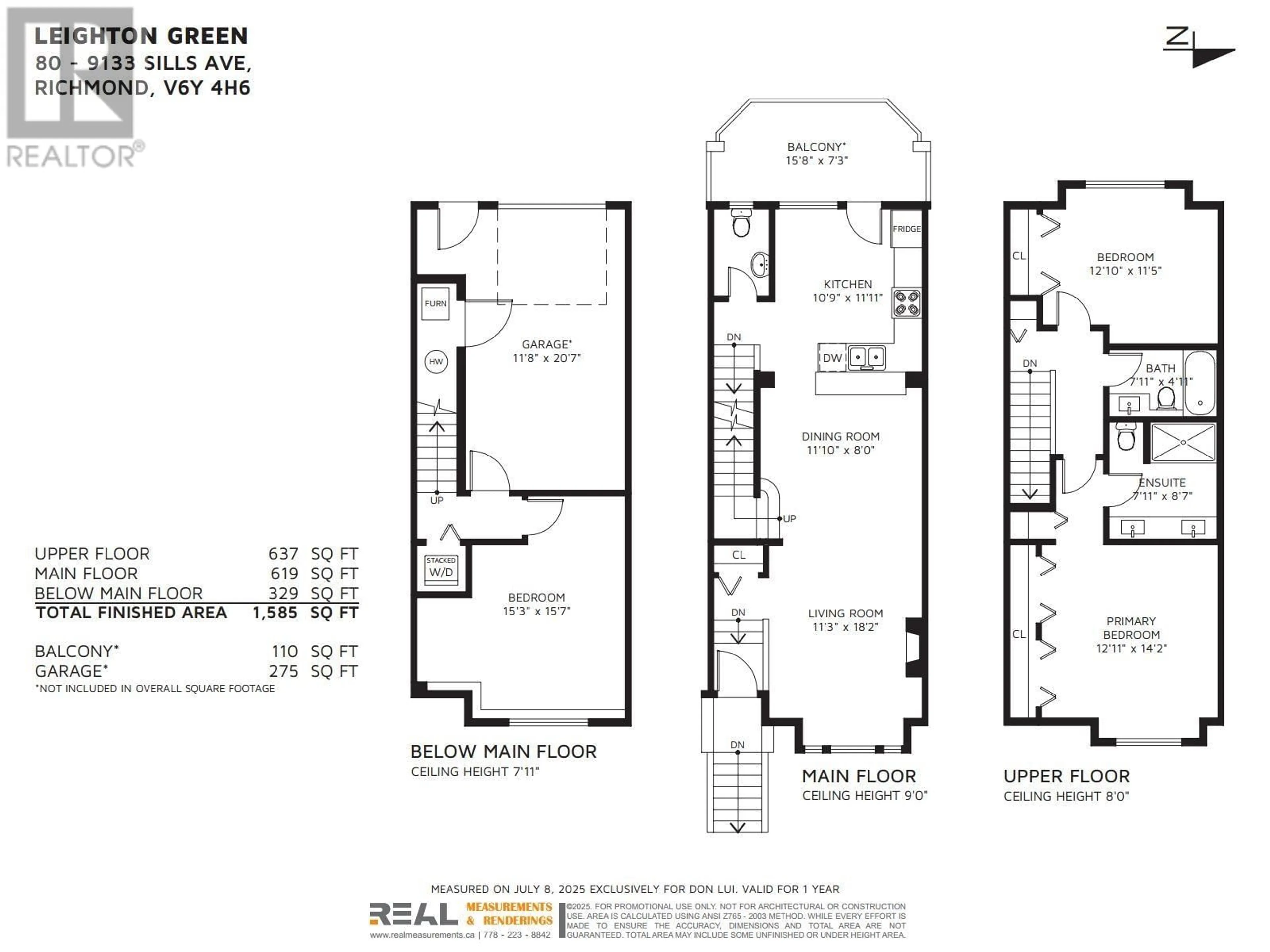 Floor plan for 80 - 9133 SILLS AVENUE, Richmond British Columbia V6Y4H6