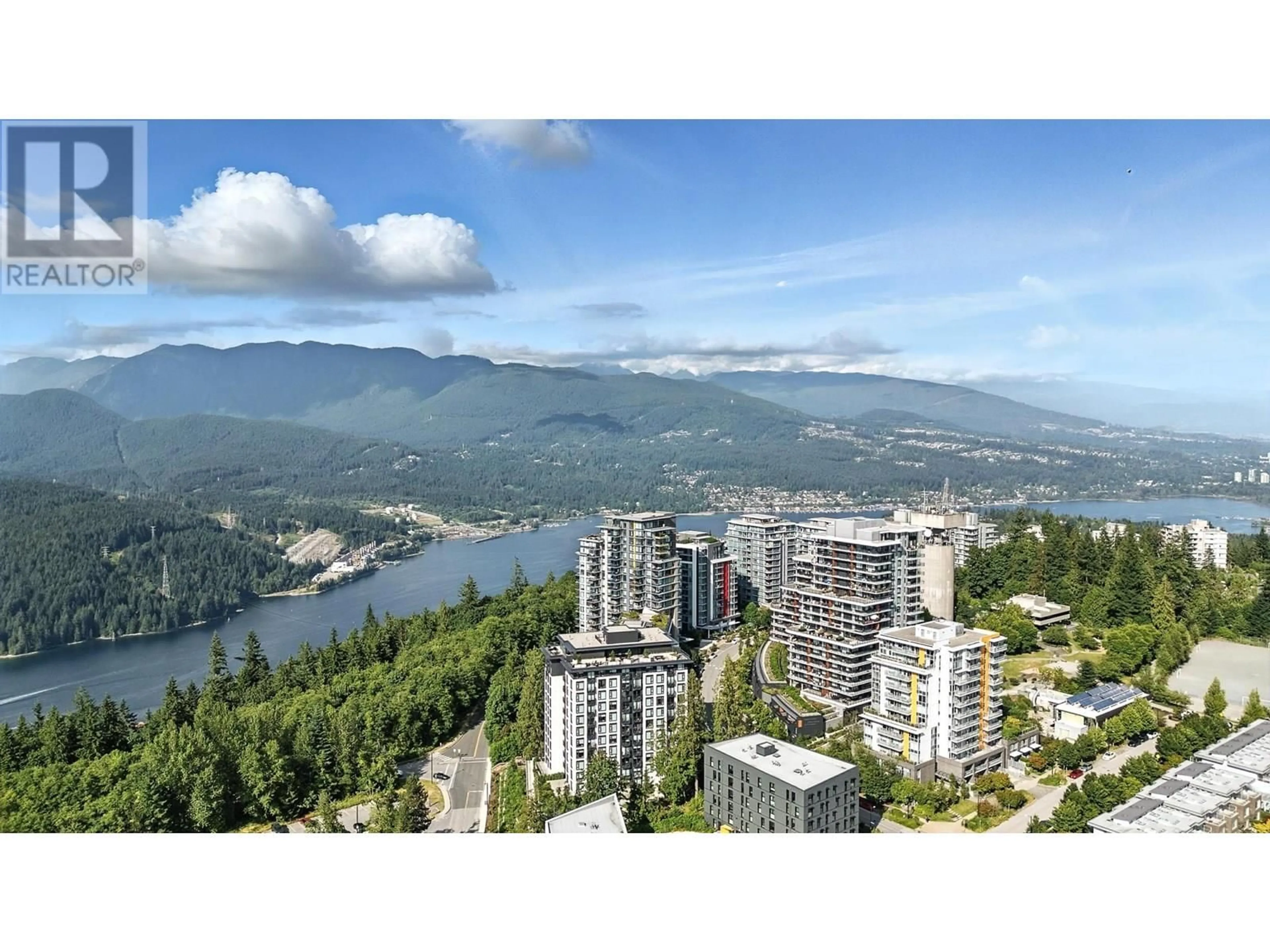 A pic from outside/outdoor area/front of a property/back of a property/a pic from drone, mountain view for 1106 - 8725 UNIVERSITY CRESCENT, Burnaby British Columbia V5A4Y8
