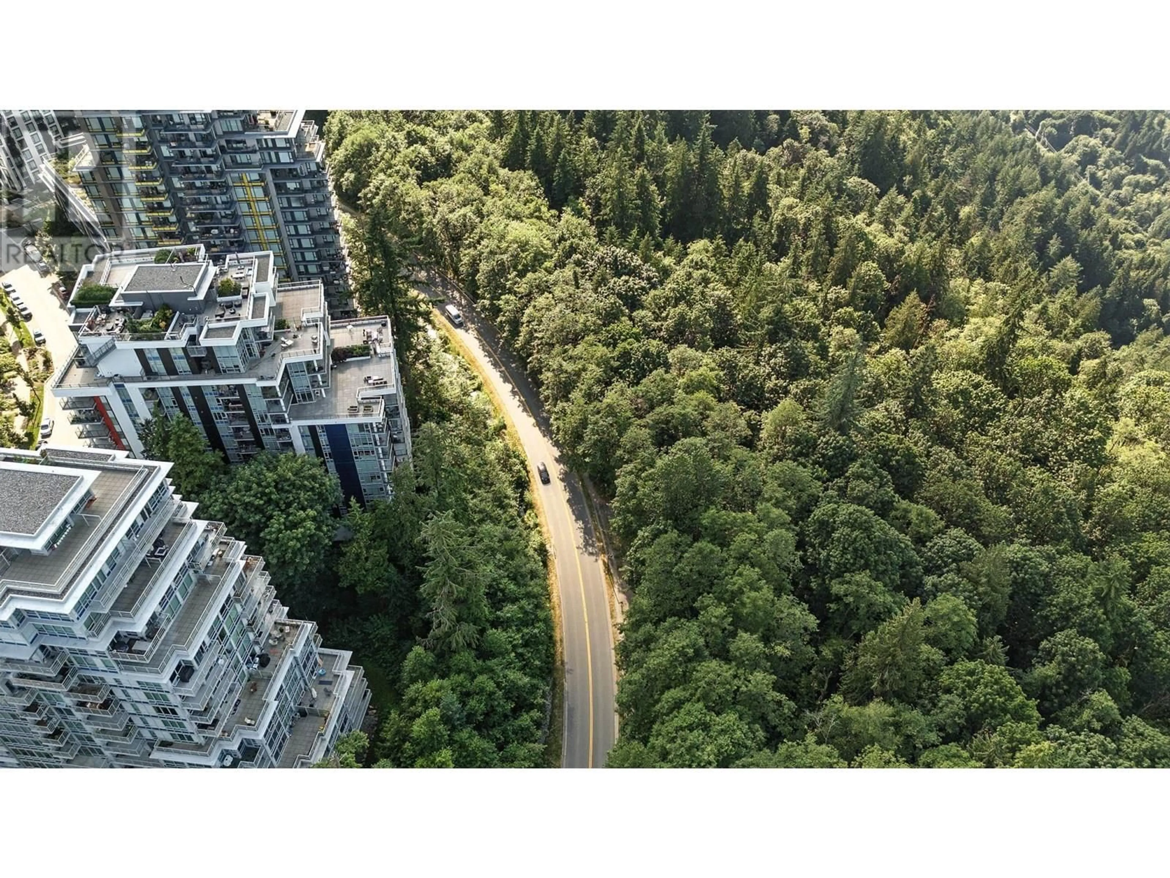 A pic from outside/outdoor area/front of a property/back of a property/a pic from drone, forest/trees view for 1106 - 8725 UNIVERSITY CRESCENT, Burnaby British Columbia V5A4Y8