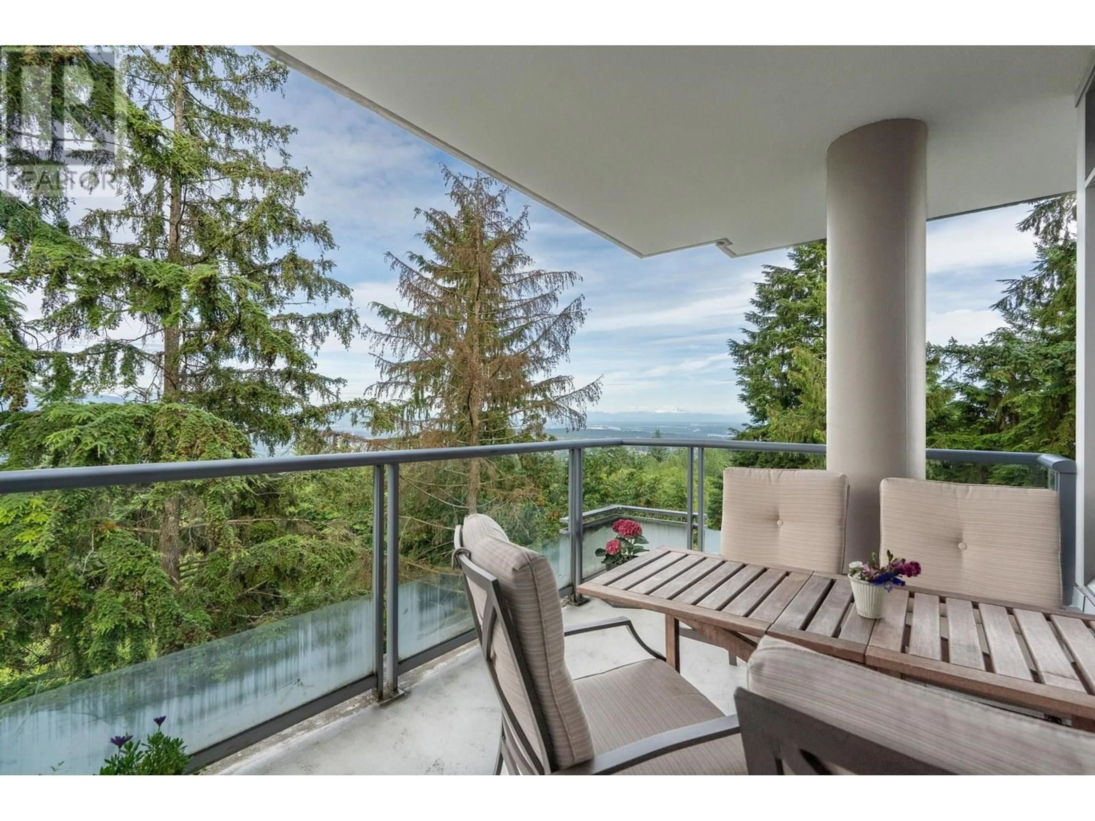 Balcony in the apartment, forest/trees view for 710 - 9266 UNIVERSITY CRESCENT, Burnaby British Columbia V5A4Z1
