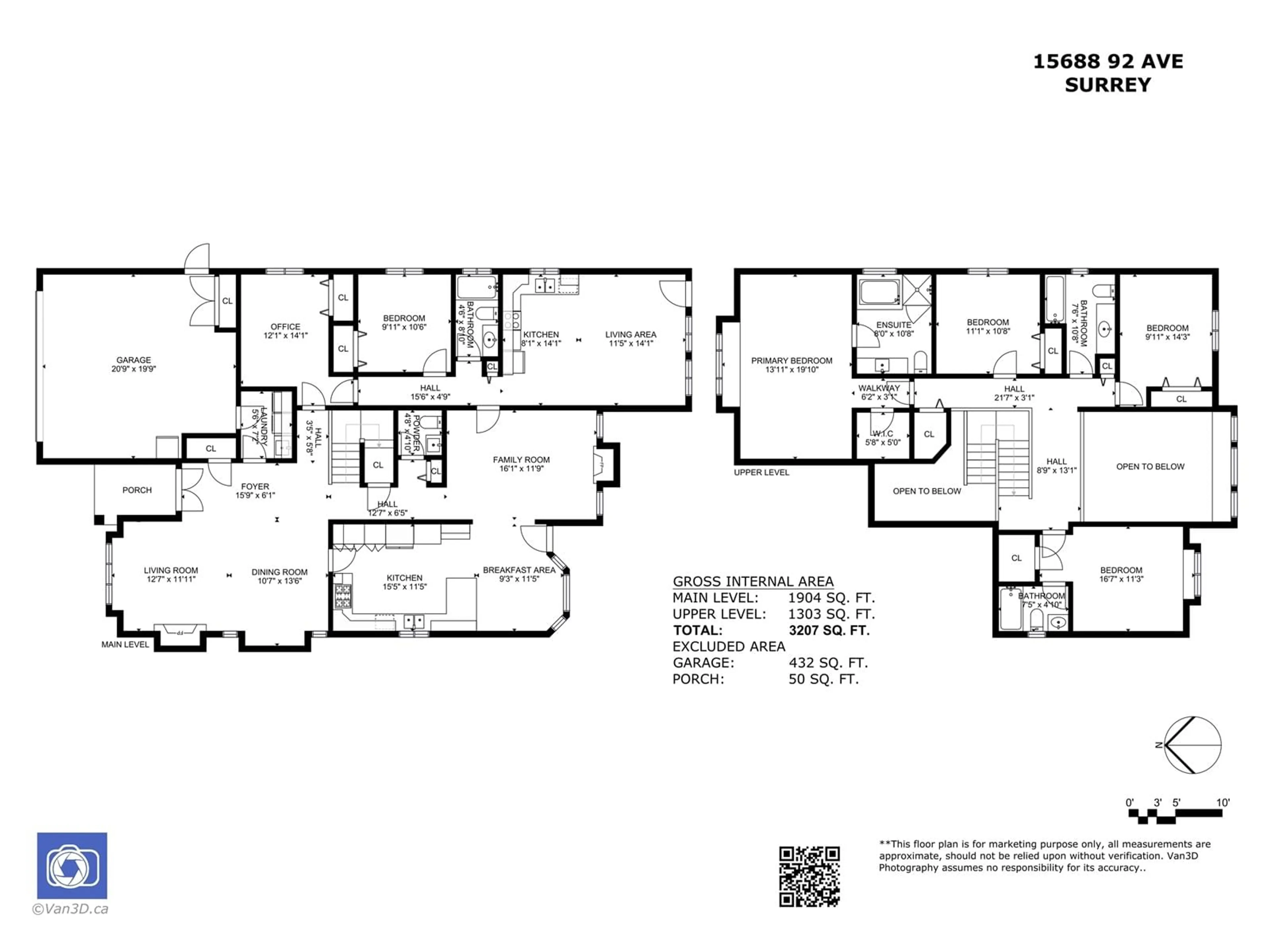 Floor plan for 15688 92, Surrey British Columbia V4N2X1