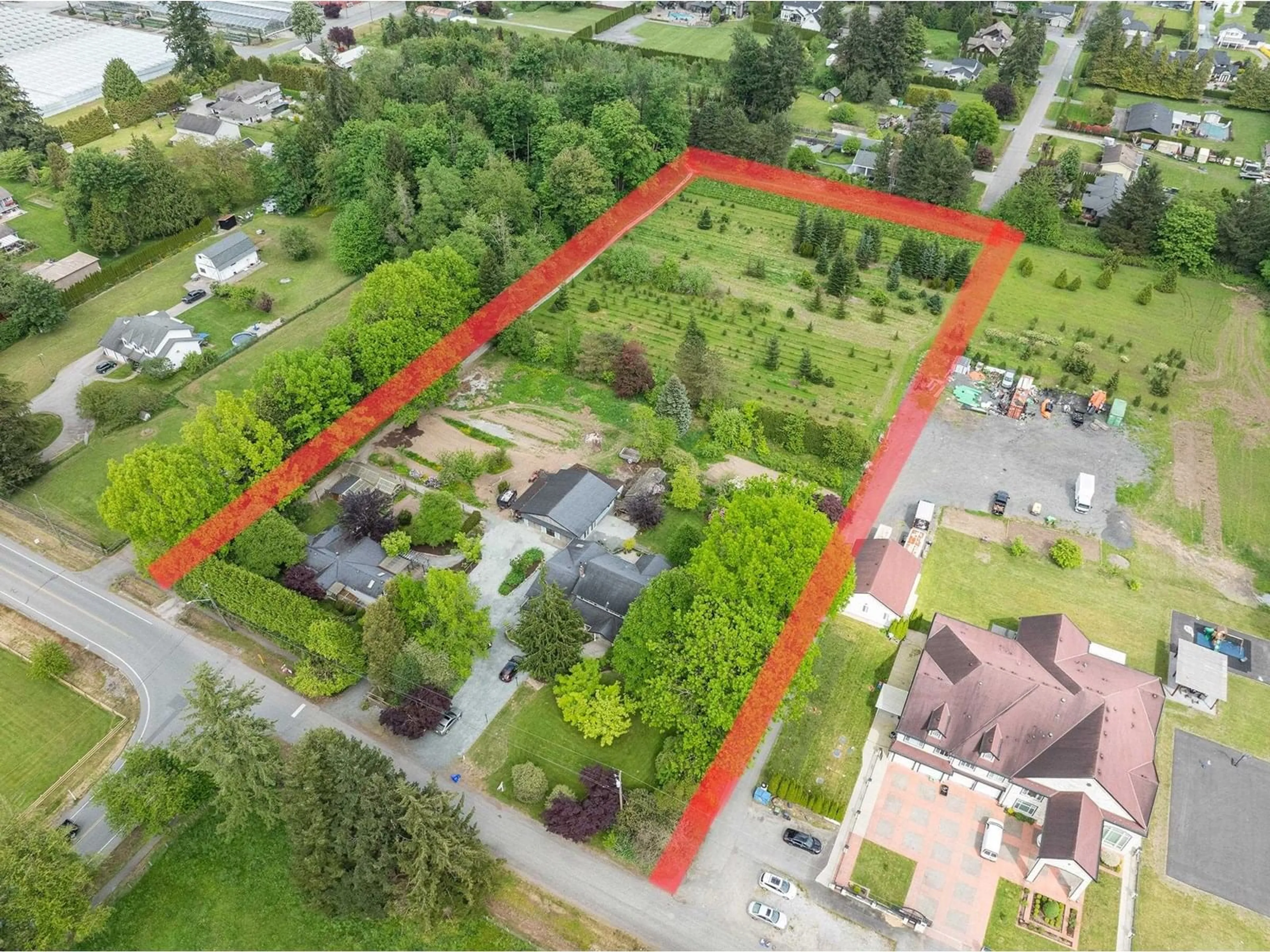A pic from outside/outdoor area/front of a property/back of a property/a pic from drone, street for 4664 236, Langley British Columbia V2Z2S4