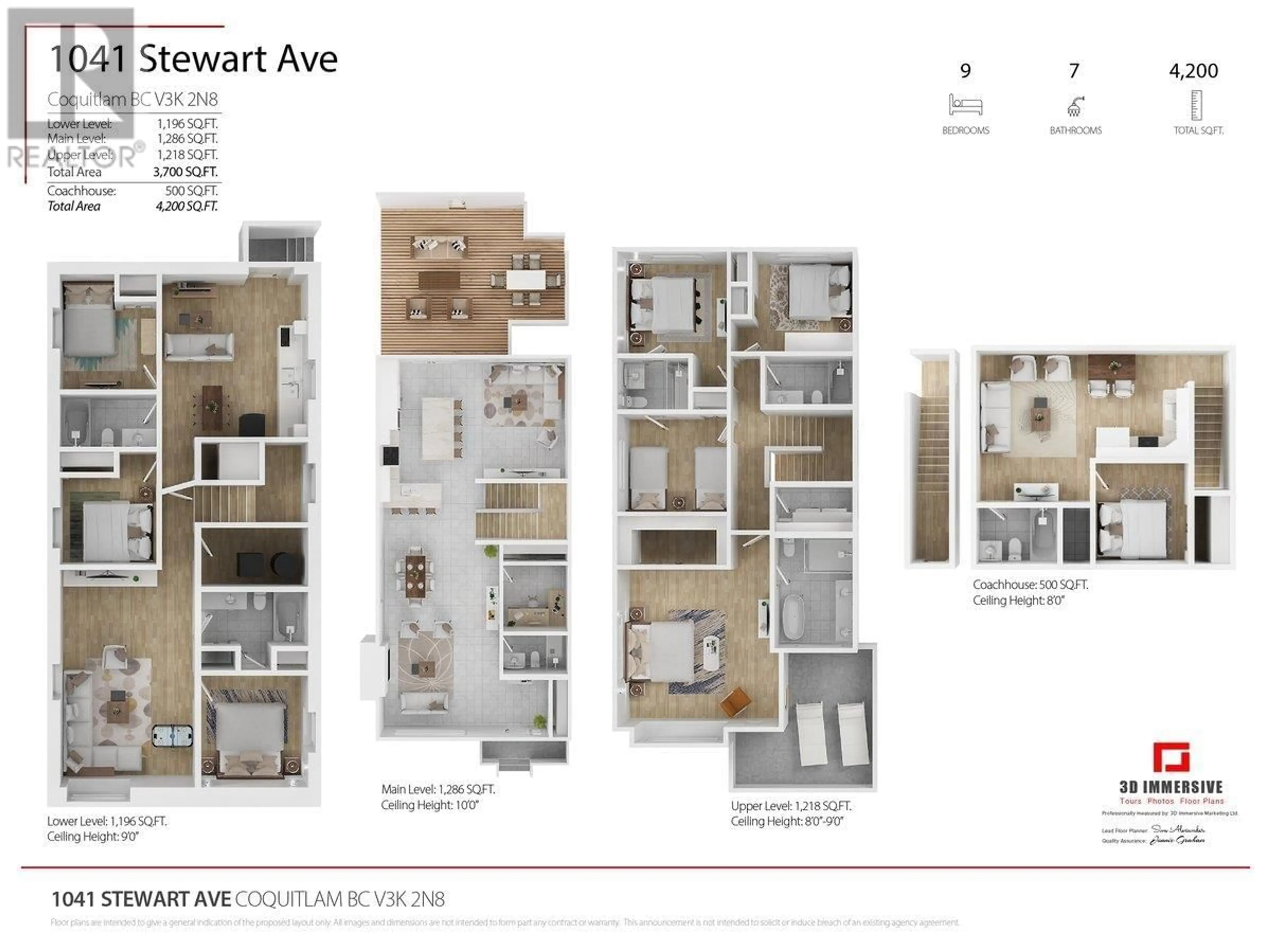 Floor plan for 1041 STEWART AVENUE, Coquitlam British Columbia V3K2N8