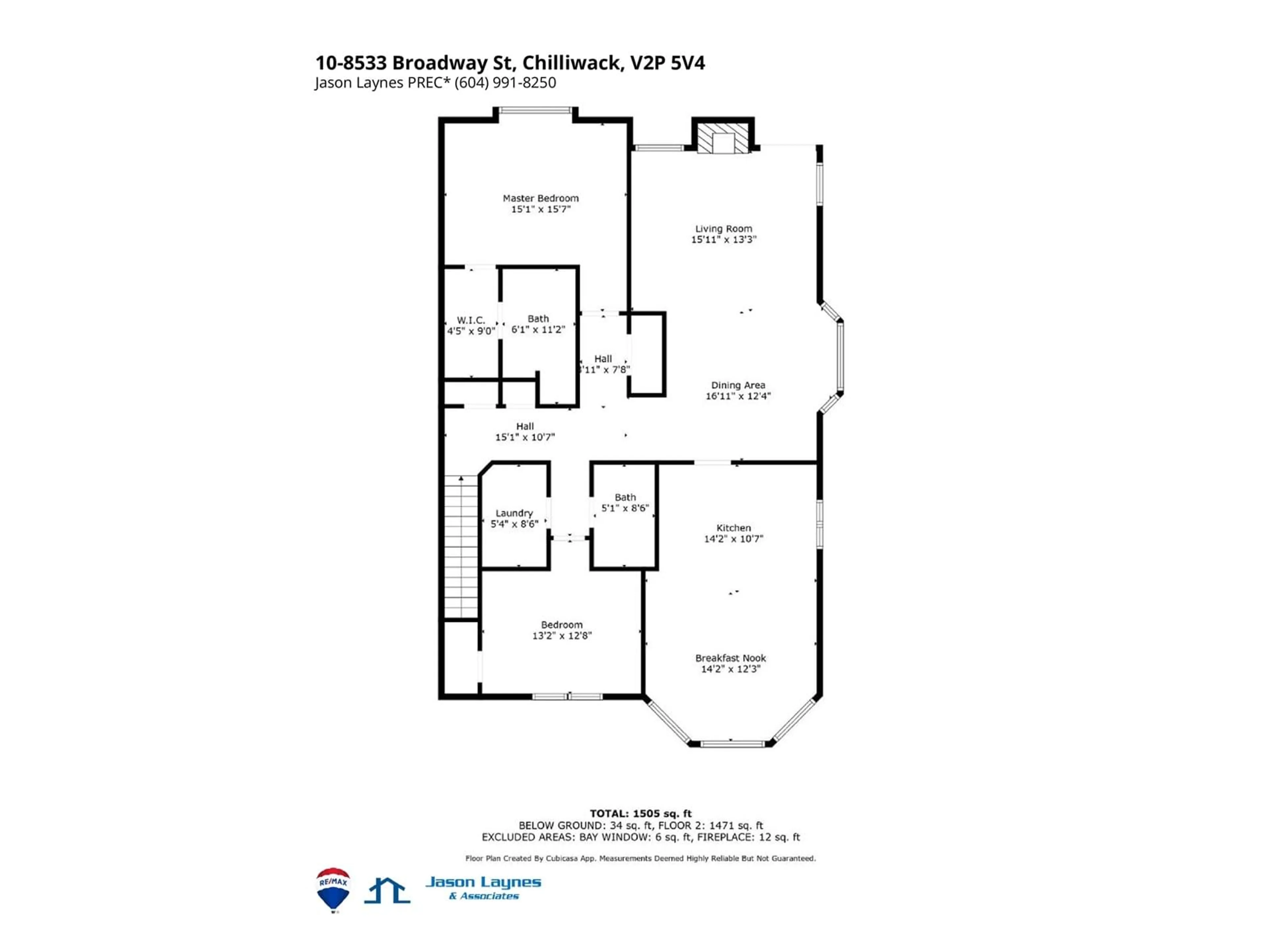 Floor plan for 10 - 8533 BROADWAY STREET, Chilliwack British Columbia V2P5V4