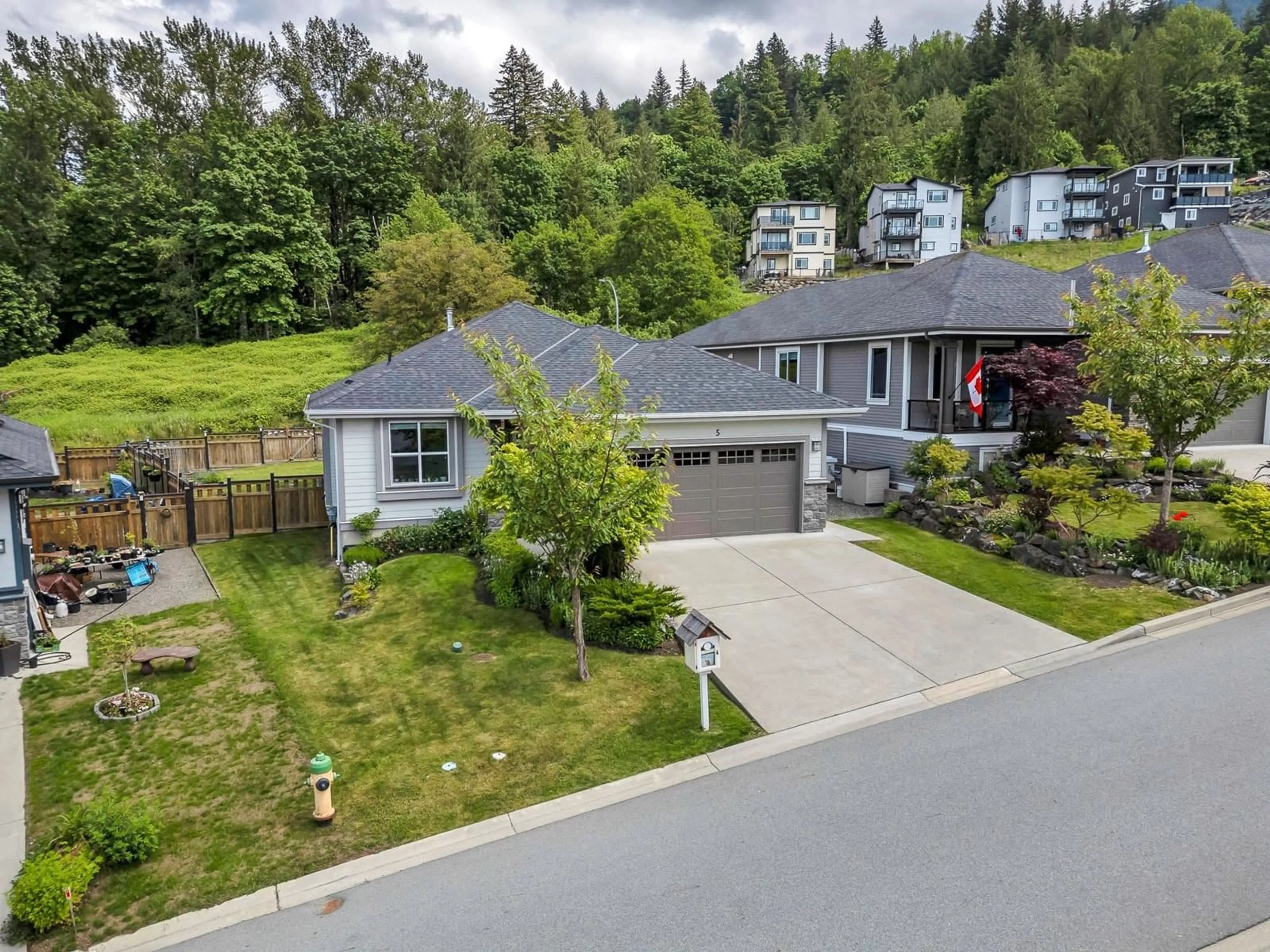 A pic from outside/outdoor area/front of a property/back of a property/a pic from drone, street for 5 - 8295 NIXON ROAD, Chilliwack British Columbia V4Z0C8