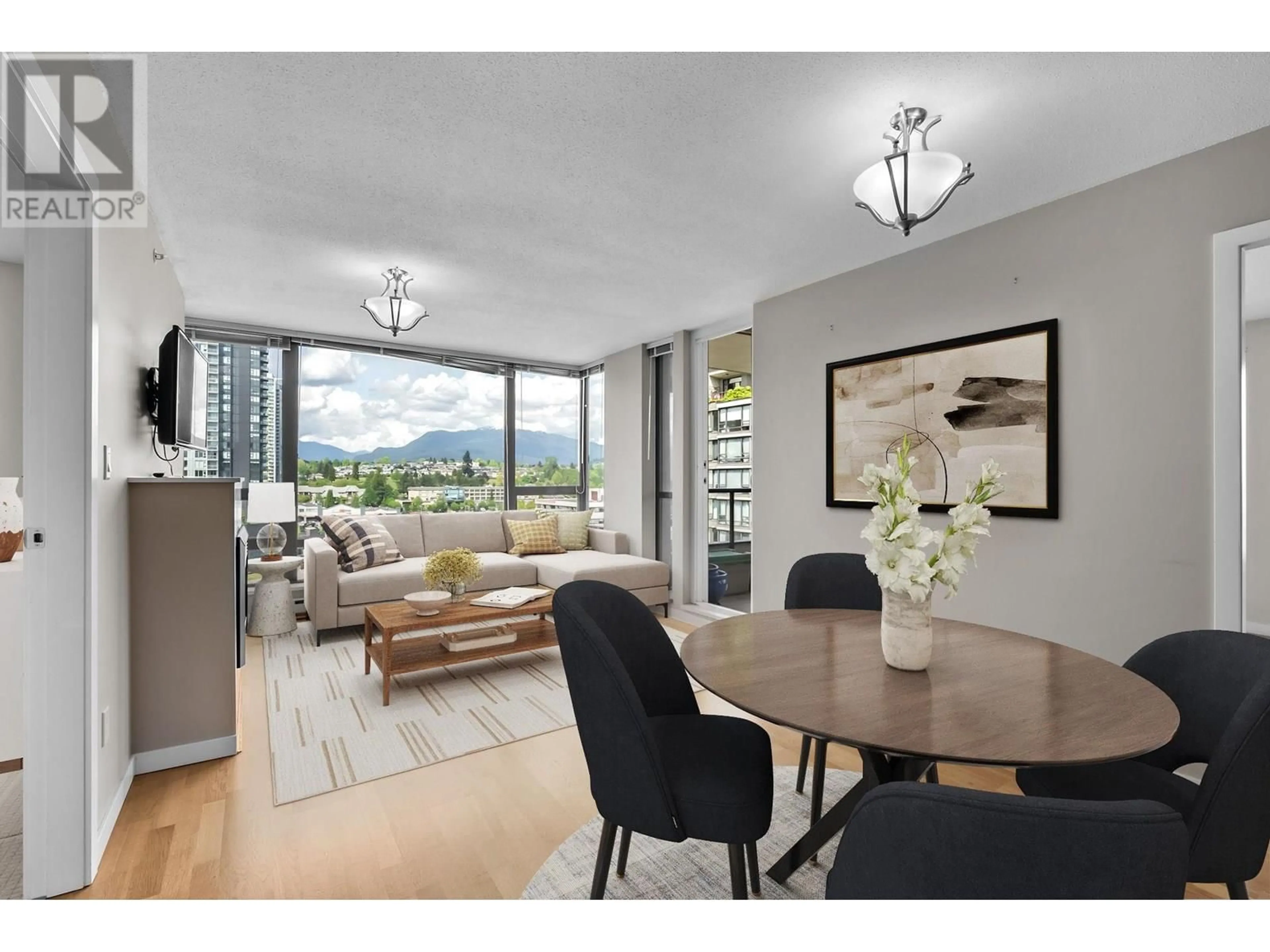 Living room with furniture, wood/laminate floor for 1608 - 4178 DAWSON STREET, Burnaby British Columbia V5C0A1