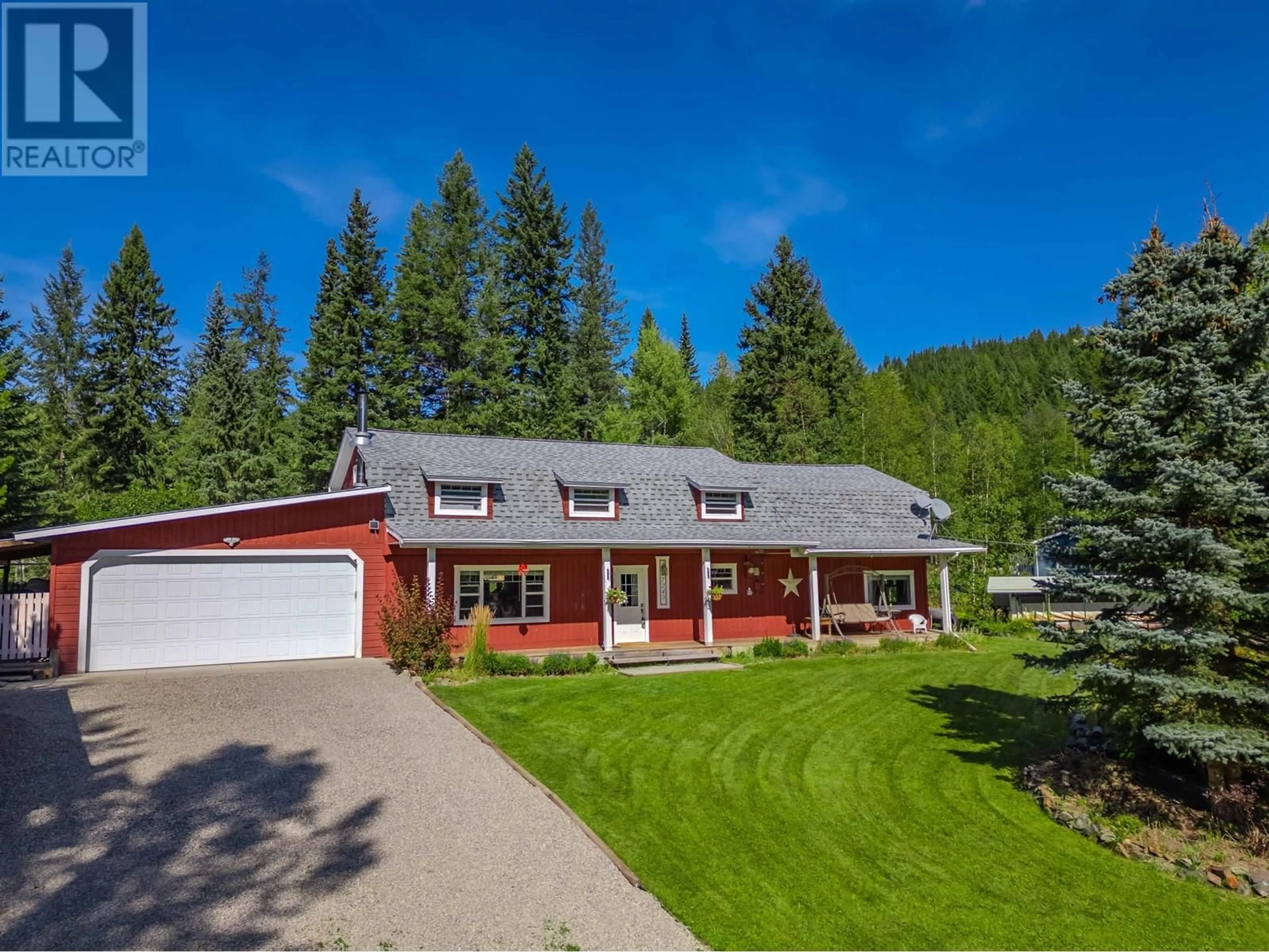 A pic from outside/outdoor area/front of a property/back of a property/a pic from drone, unknown for 7243 RAINBOW CRESCENT, Canim Lake British Columbia V0K1M0