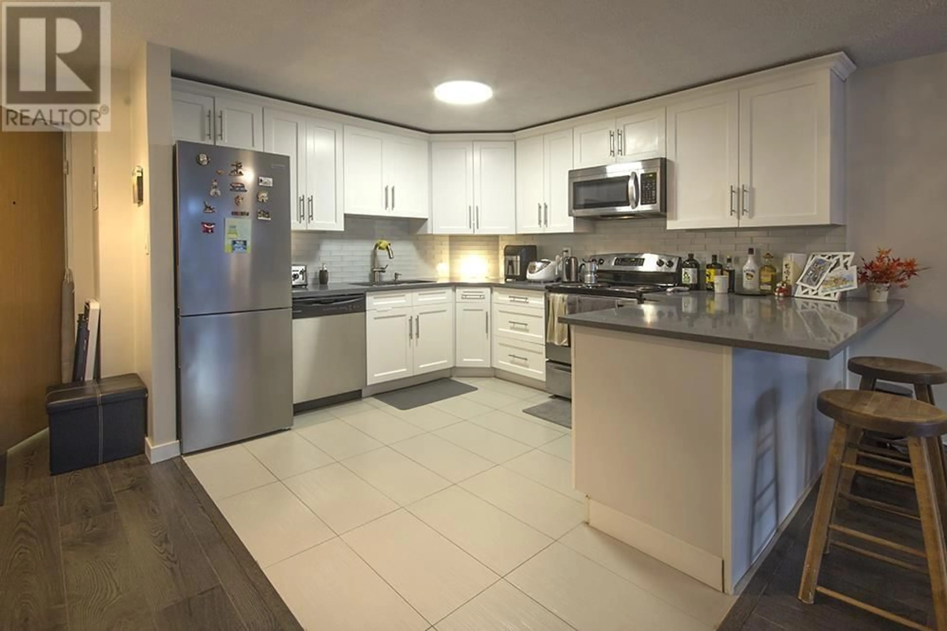 Standard kitchen, ceramic/tile floor for 106 - 6651 MINORU BOULEVARD, Richmond British Columbia V6Y1Z2