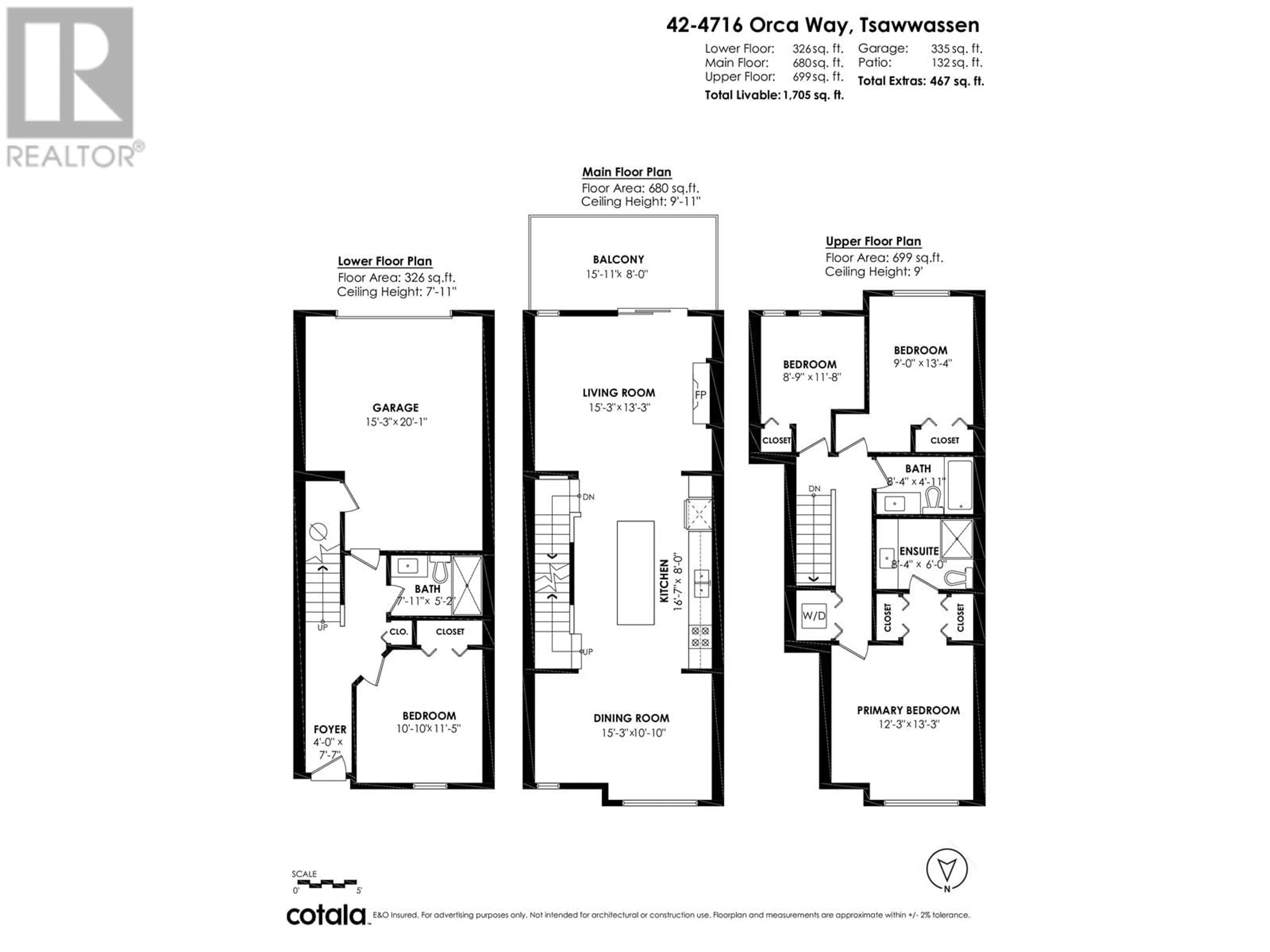 Floor plan for 42 - 4716 ORCA WAY, Tsawwassen British Columbia V4M0E5