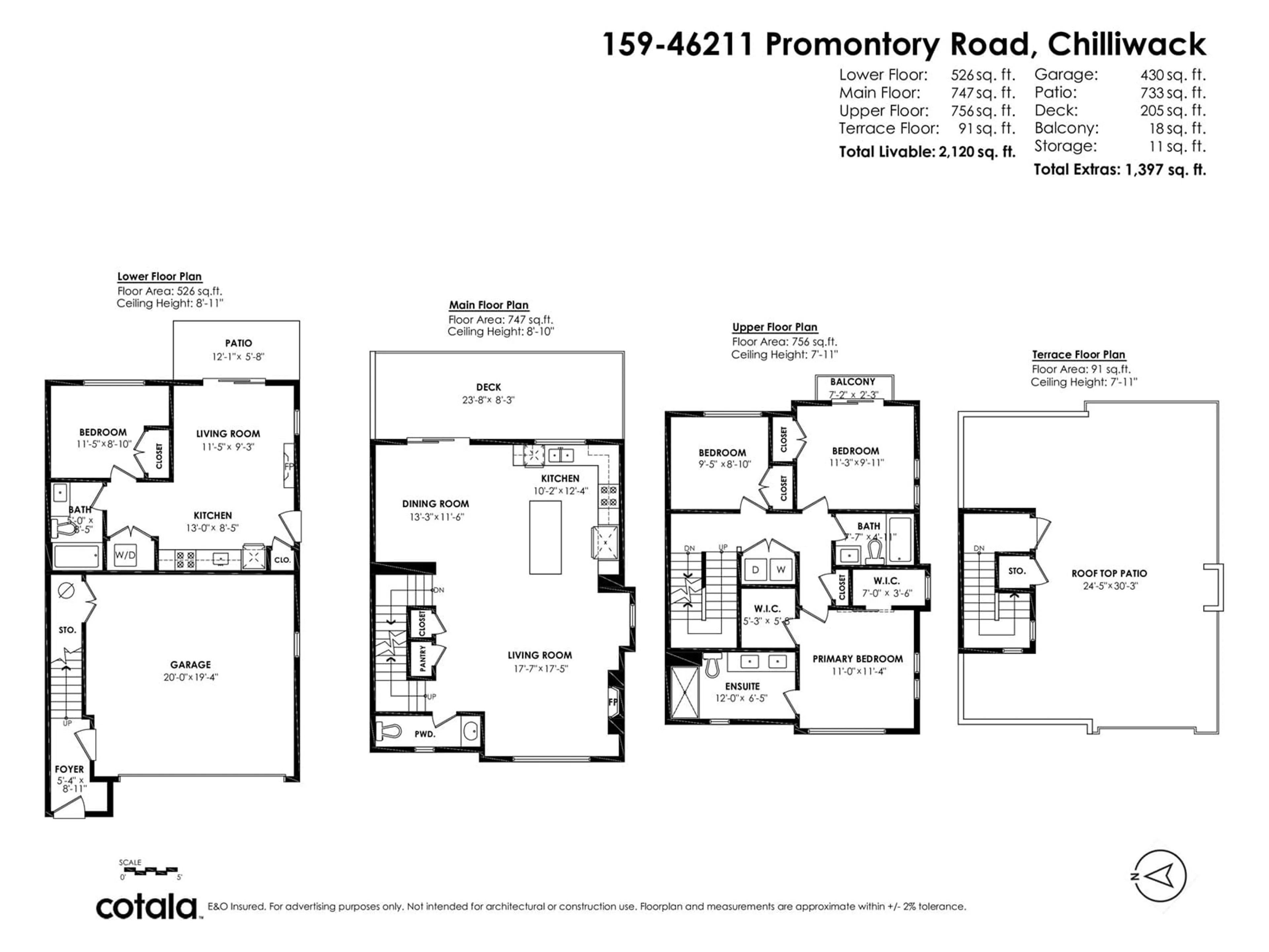 Floor plan for 159 - 46211 PROMONTORY ROAD, Chilliwack British Columbia V2R6E5