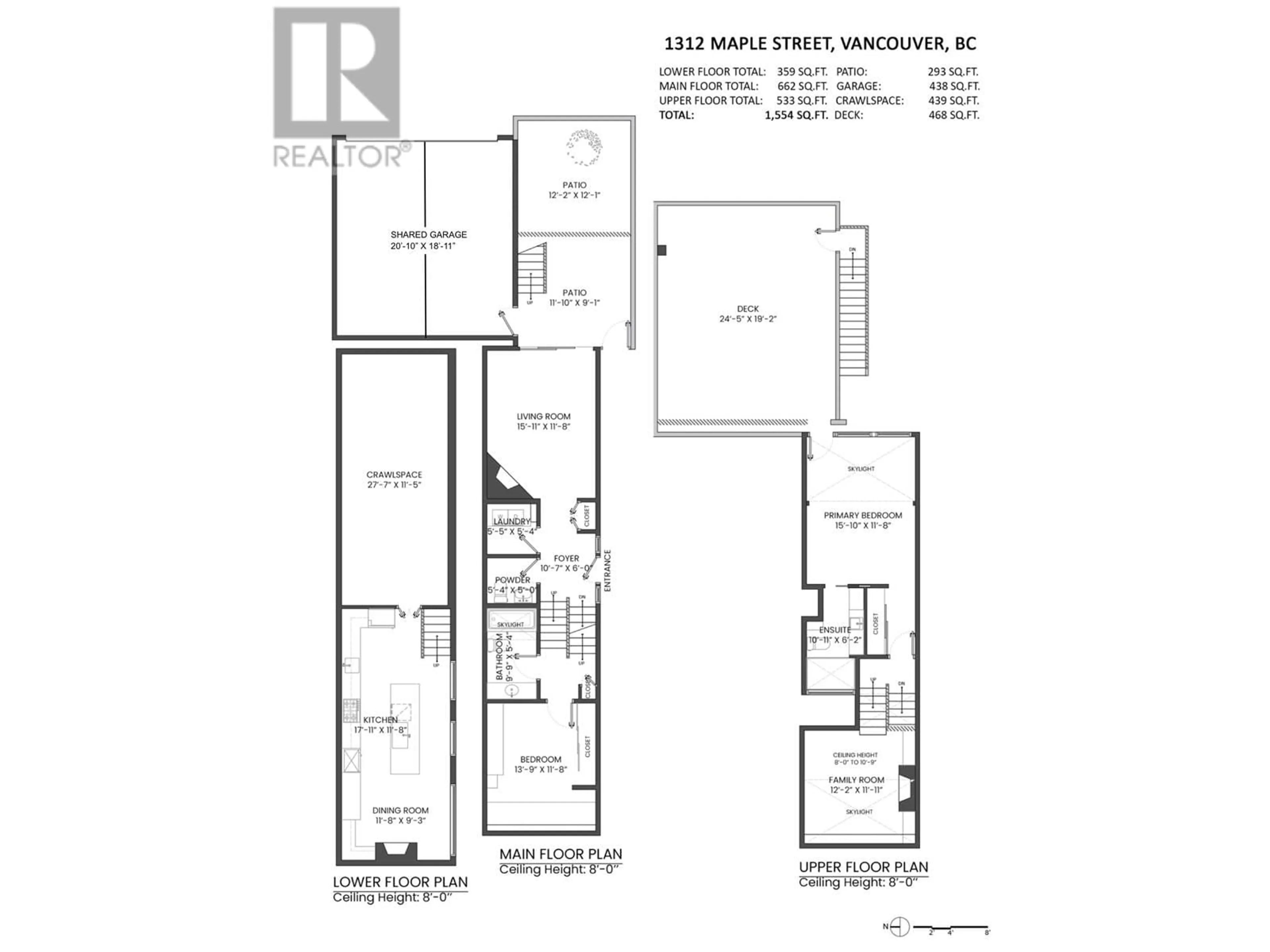 Floor plan for 1312 MAPLE STREET, Vancouver British Columbia V6J3R9