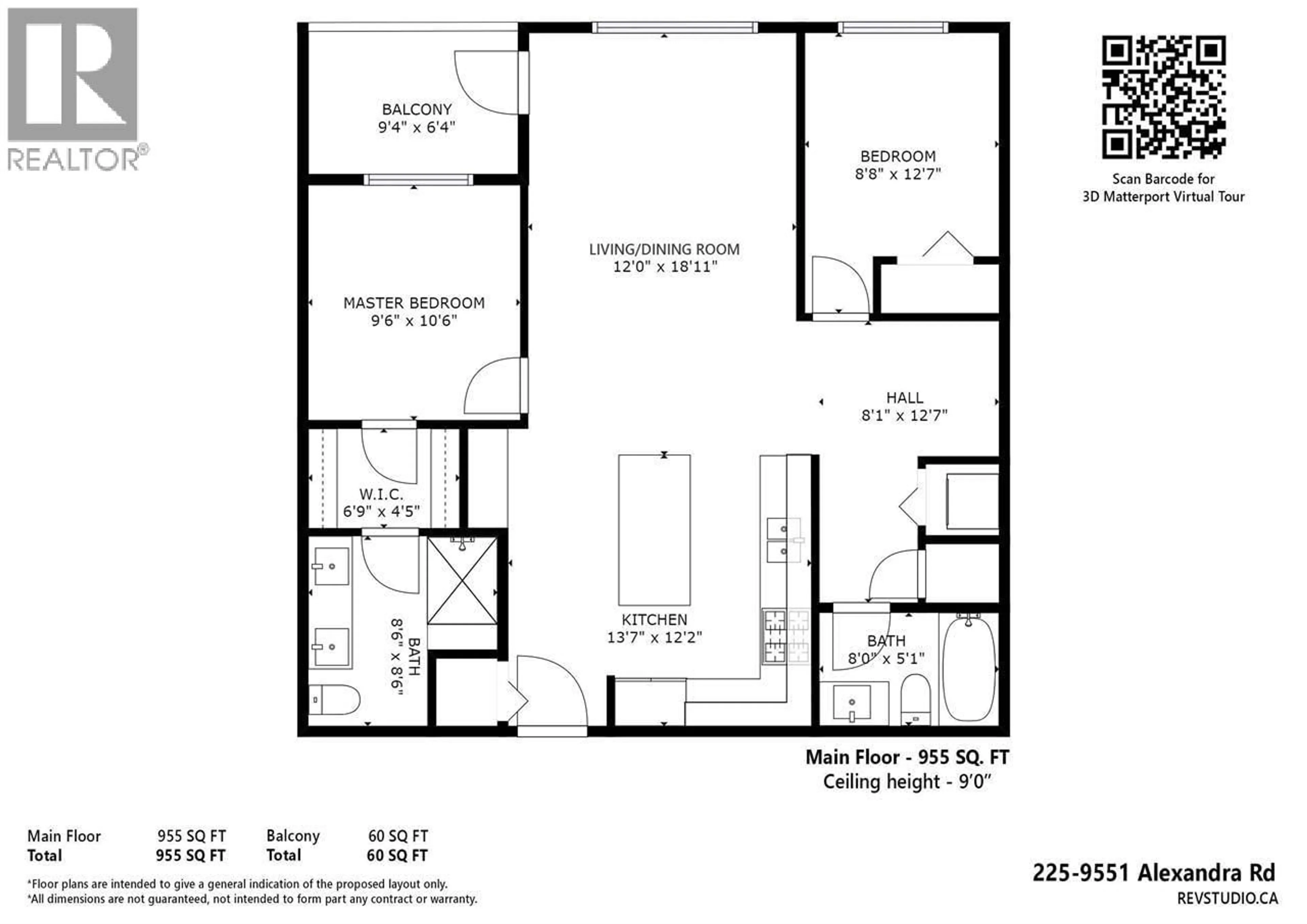 Floor plan for 225 - 9551 ALEXANDRA ROAD, Richmond British Columbia V6X0S6