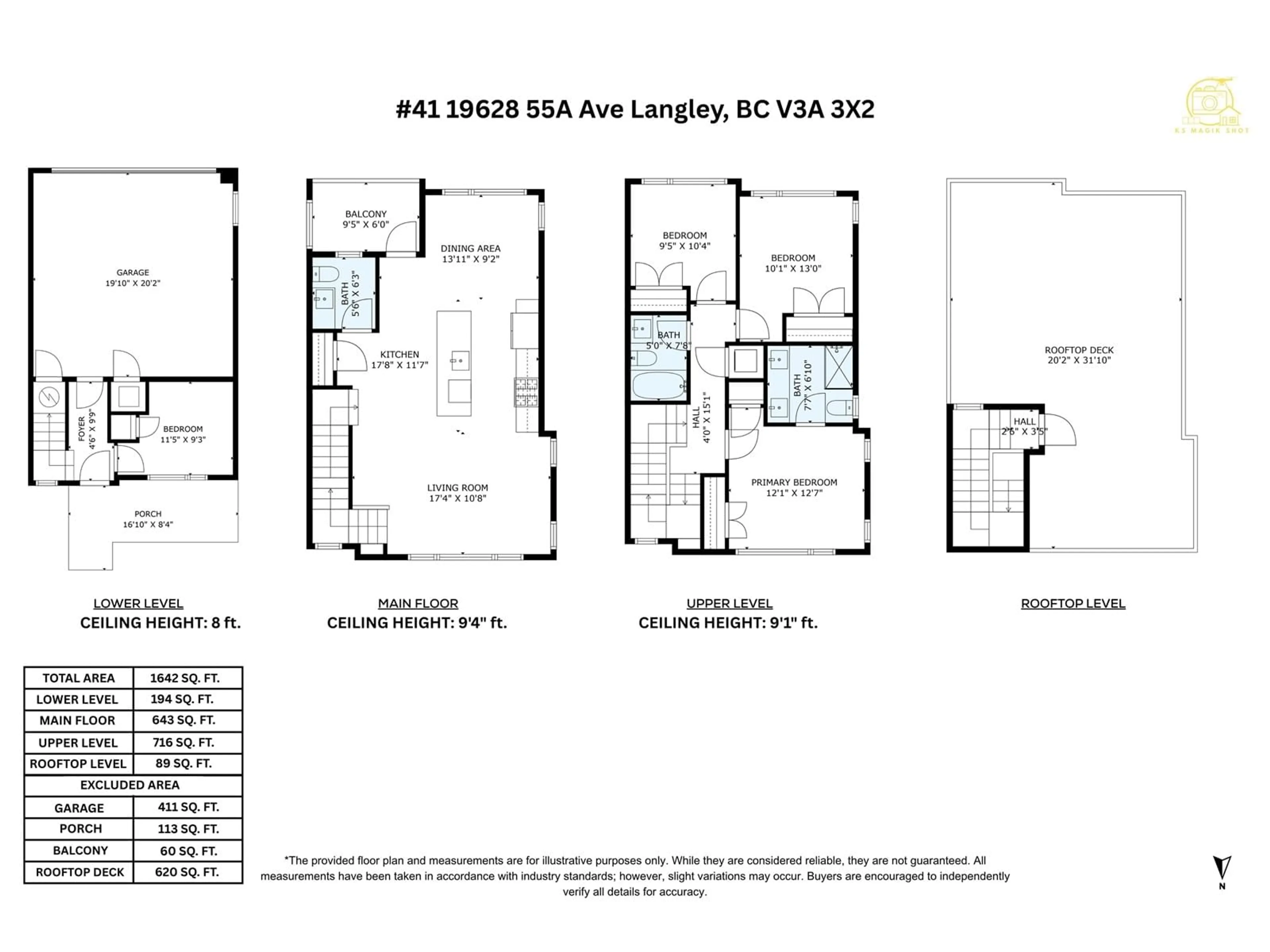 Floor plan for 41 - 19628 55A, Langley British Columbia V3A3X2