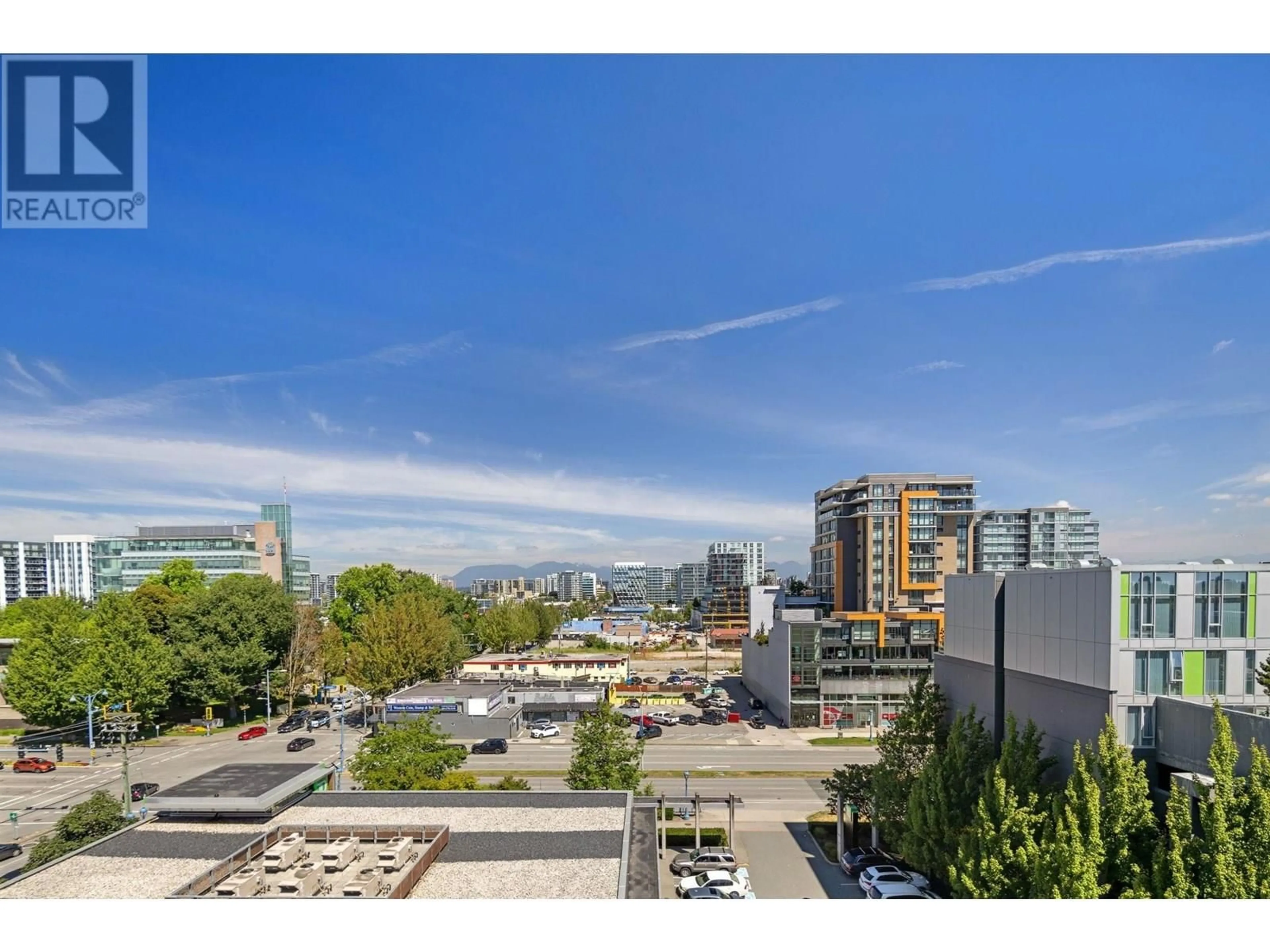 A pic from outside/outdoor area/front of a property/back of a property/a pic from drone, city buildings view from balcony for 902 - 7080 NO.3 ROAD, Richmond British Columbia V6Y0B5